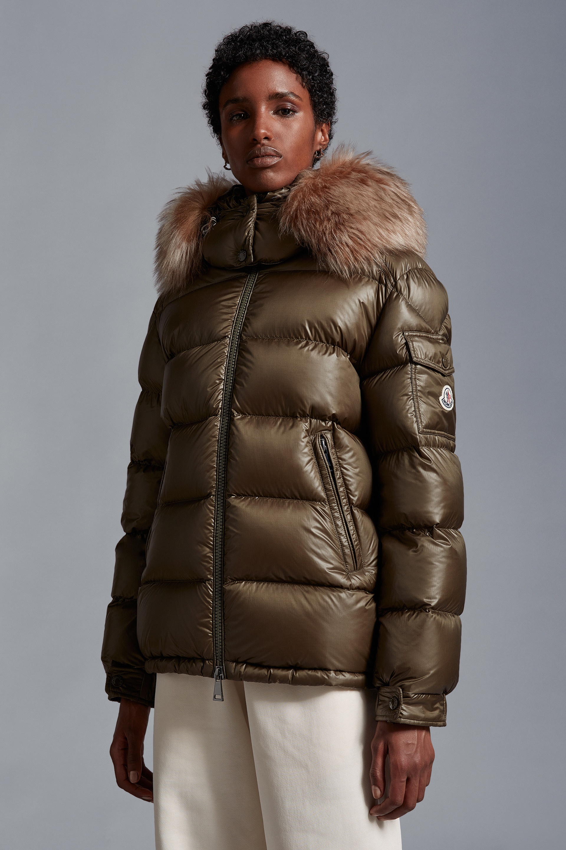 【MONCLER】MAIREFUR DOWN JACKET Moncler: White Mairefur Down Jacket | SSENSE Canada