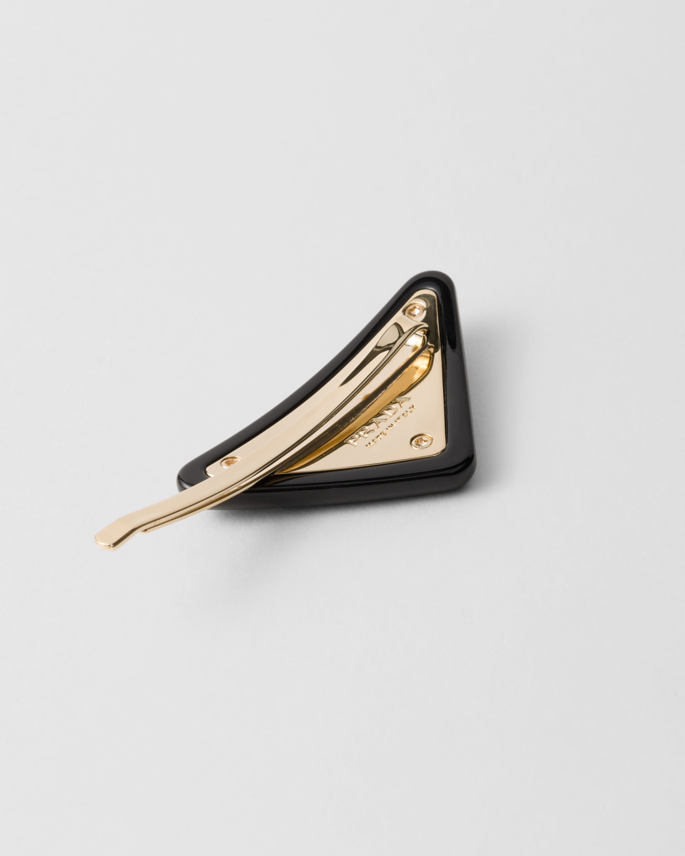 Plexiglas and metal hair barrettes - 3