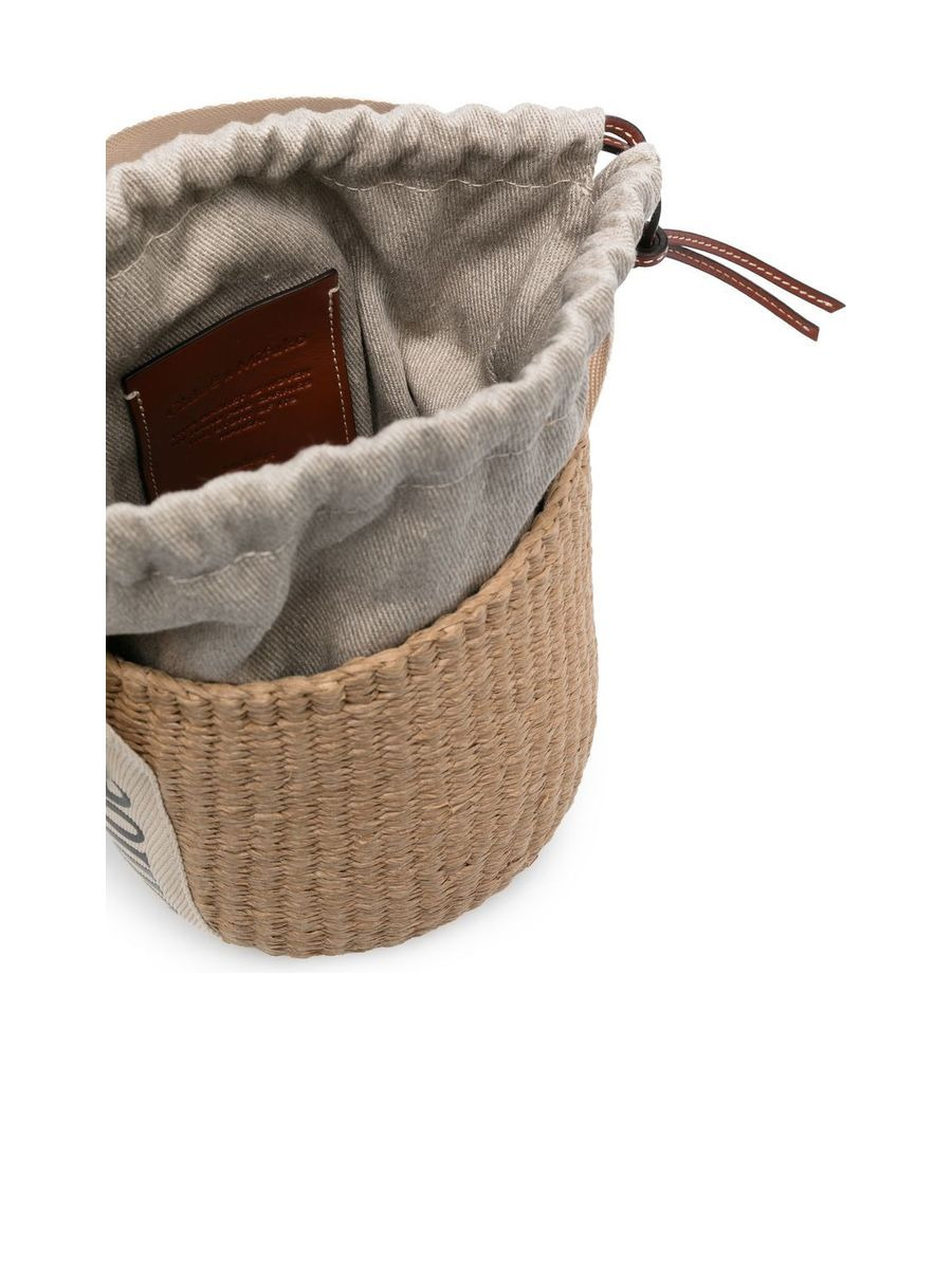 Small Woody Straw Bucket Bag - 2