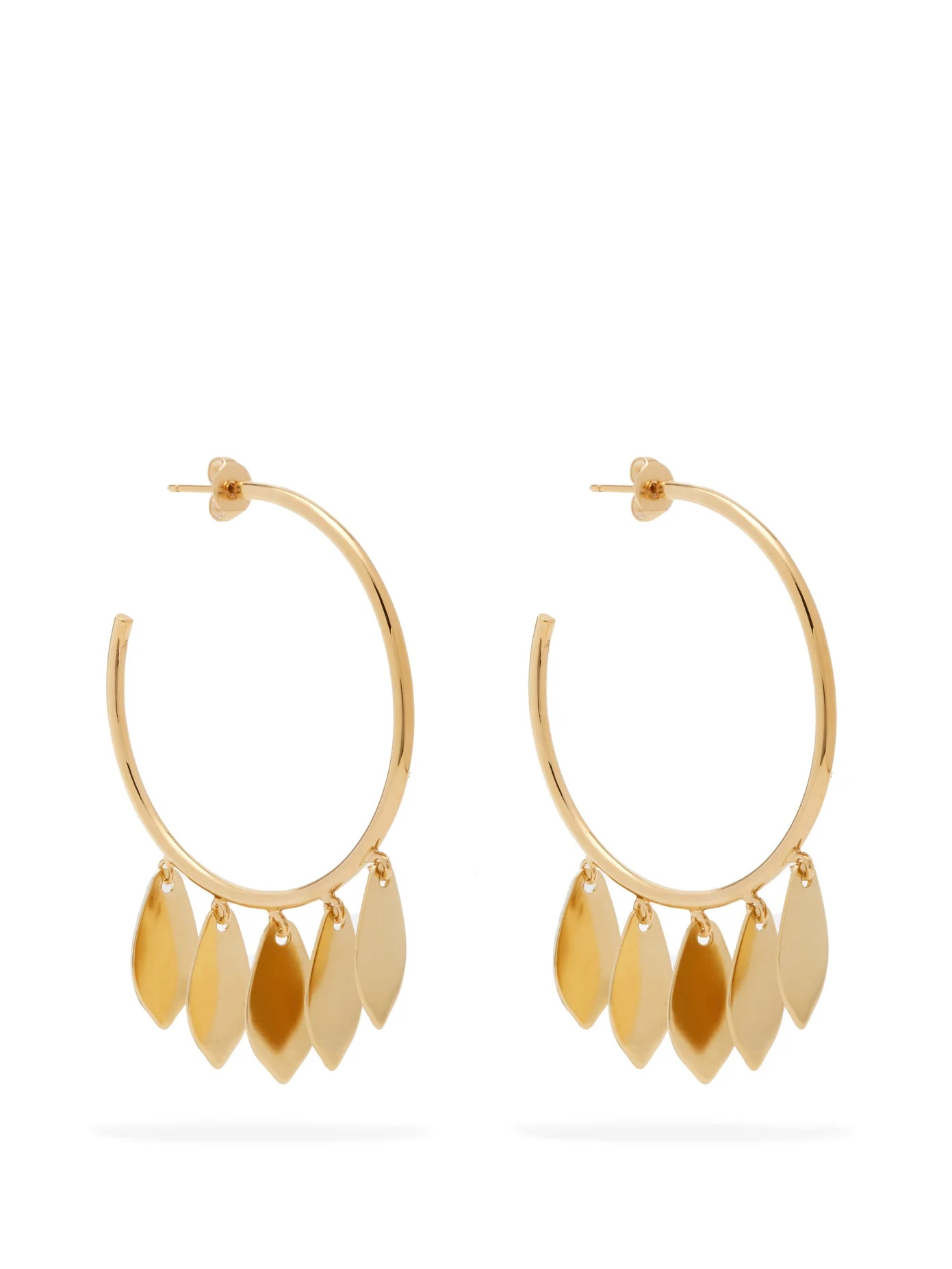 Fringed hoop earrings - 1