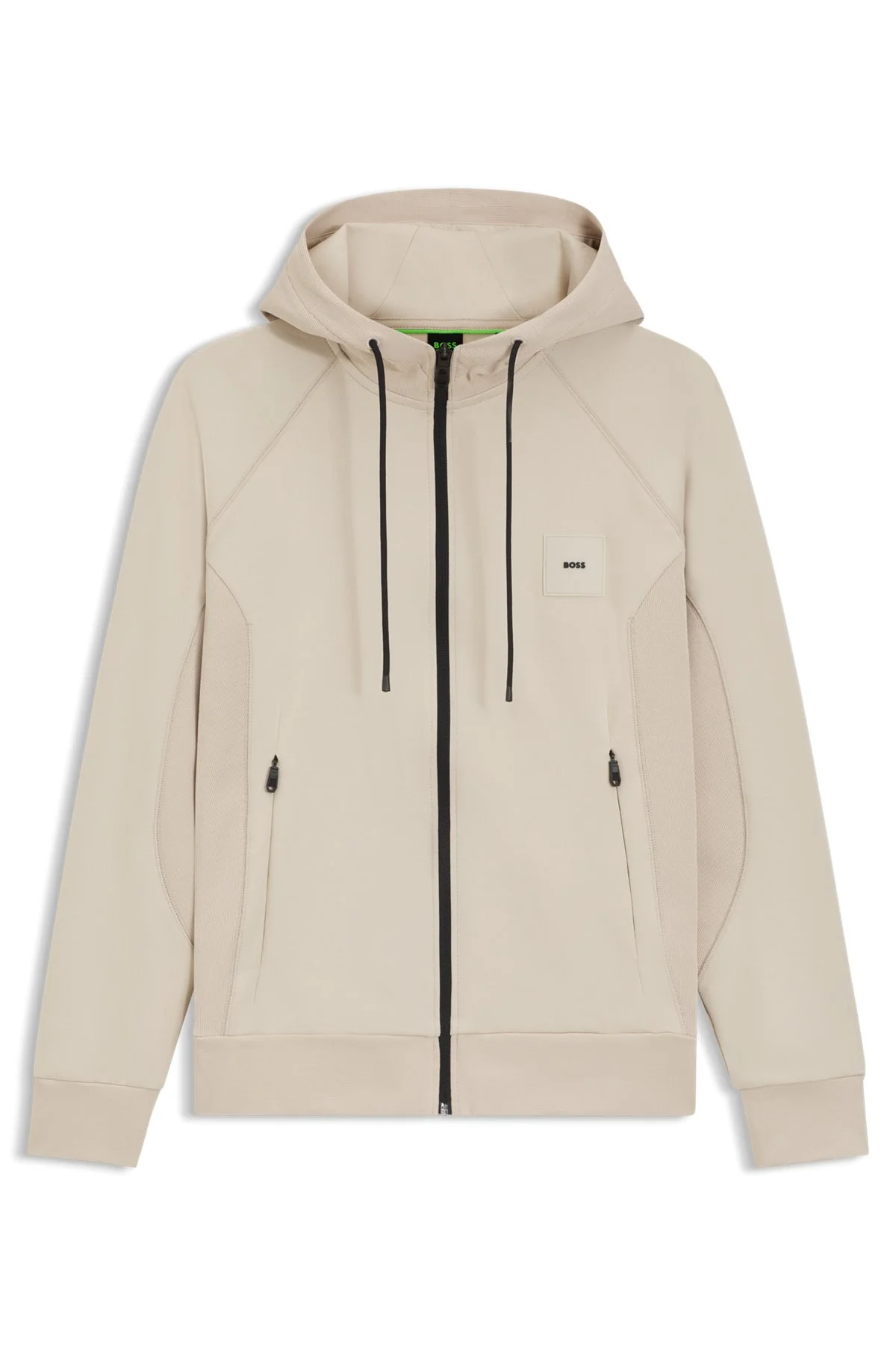 ZIP-UP HOODIE WITH LOGO PATCH - 1