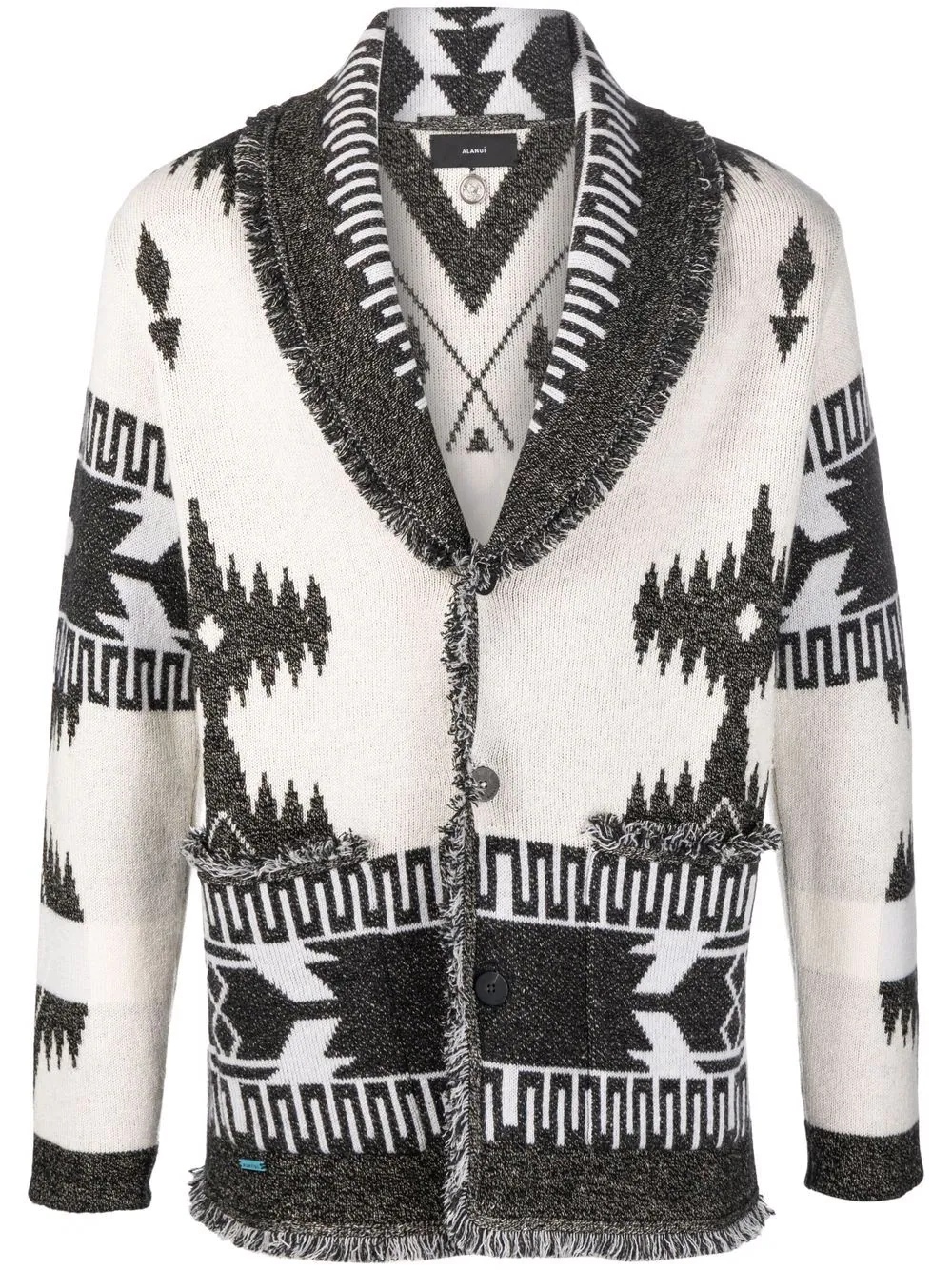 Icon jacquard knitted cardigan - 1