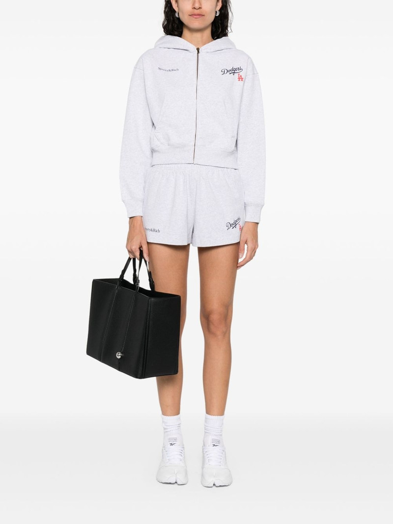 Sporty & Rich x Dodgers Serif Disco shorts outlook