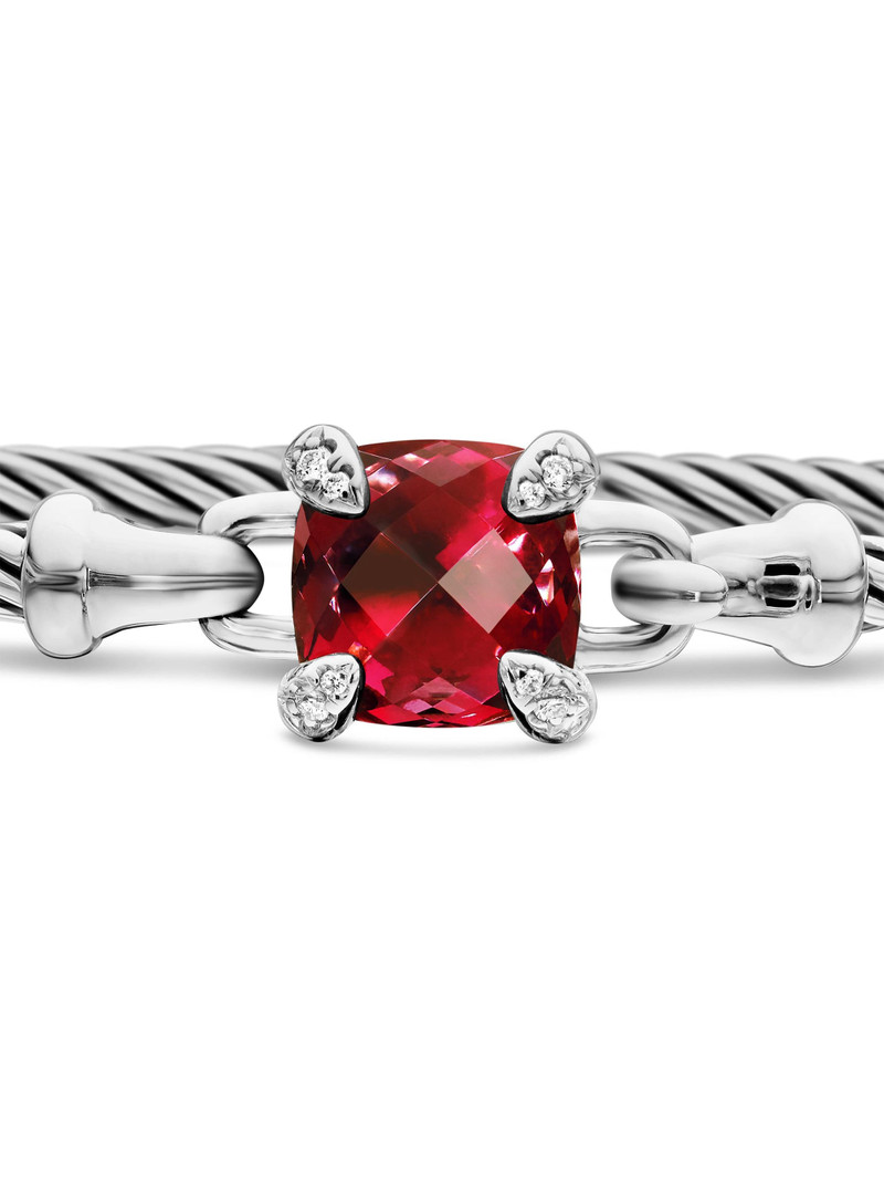 Women's Chatelaine Bracelet in Sterling Silver - Rhodolite Garnet 5