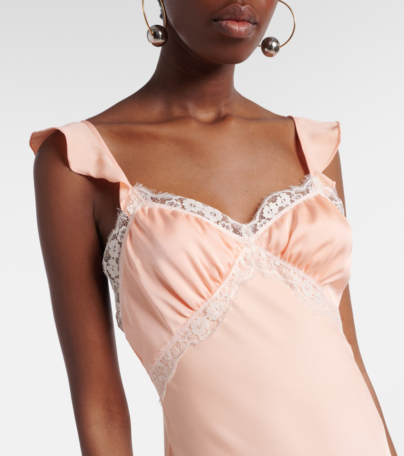 Sella lace-trimmed satin maxi dress 4
