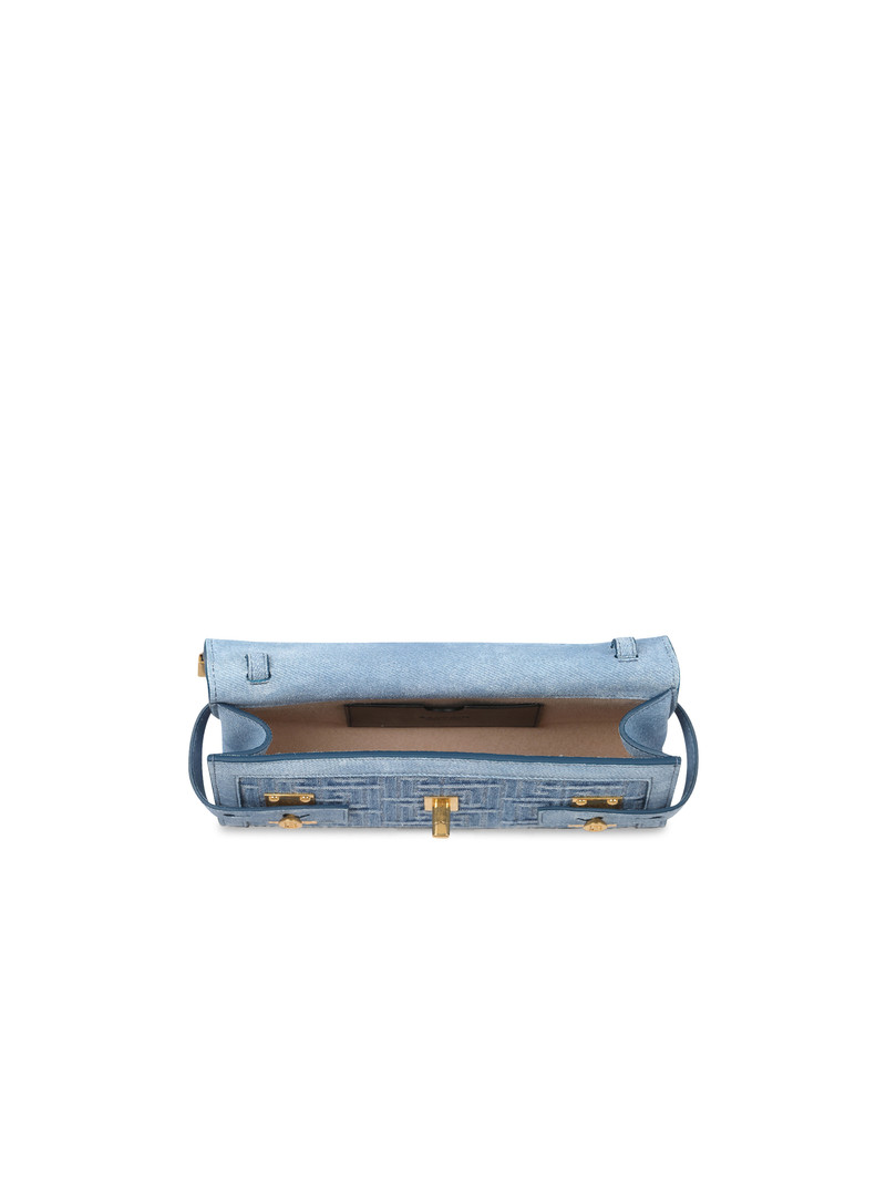 Suede and denim B-Buzz 23 clutch bag 5