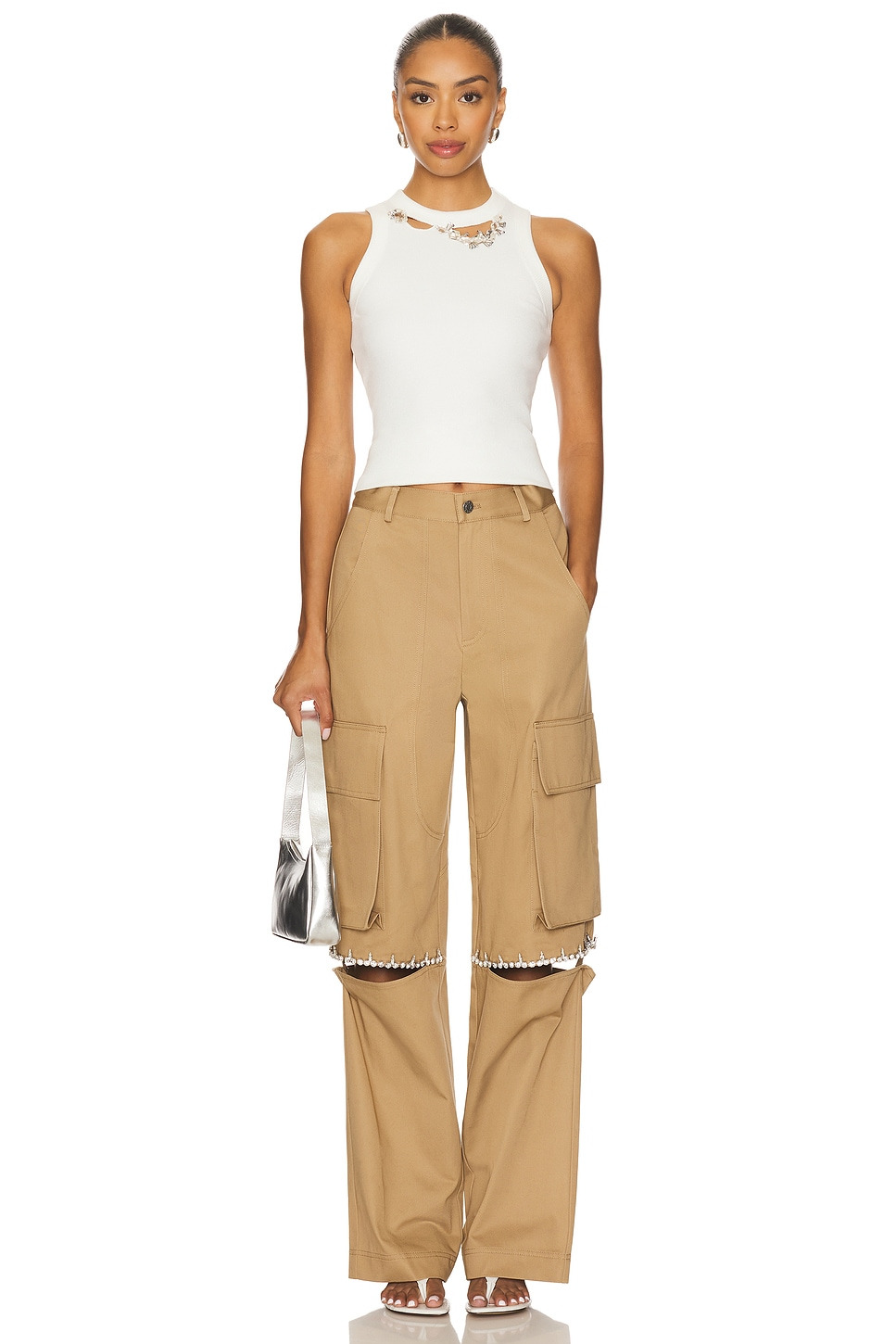 Crystal Slit Cargo Pant - 5