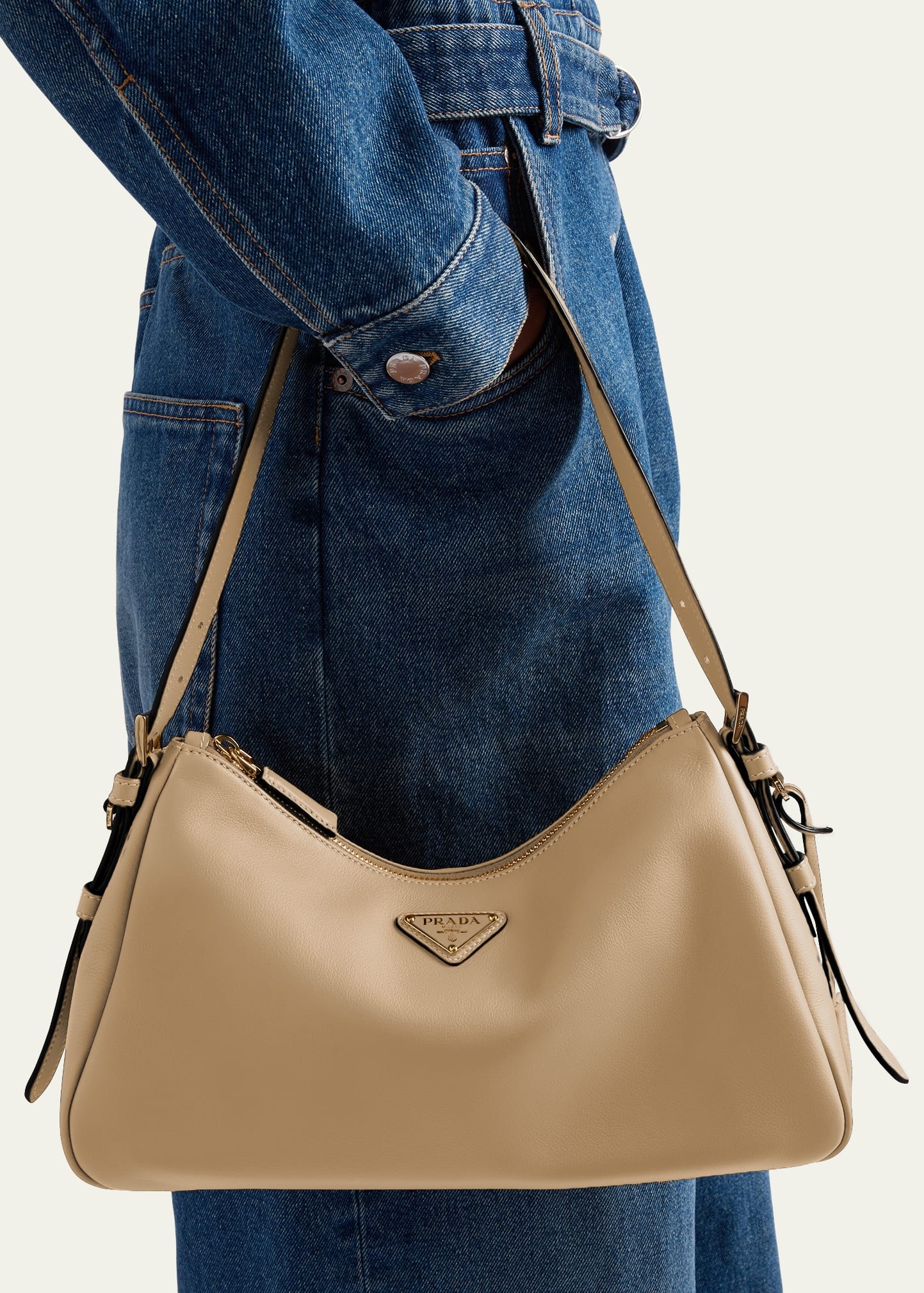 Medium Aimee Zip Leather Shoulder Bag - 2