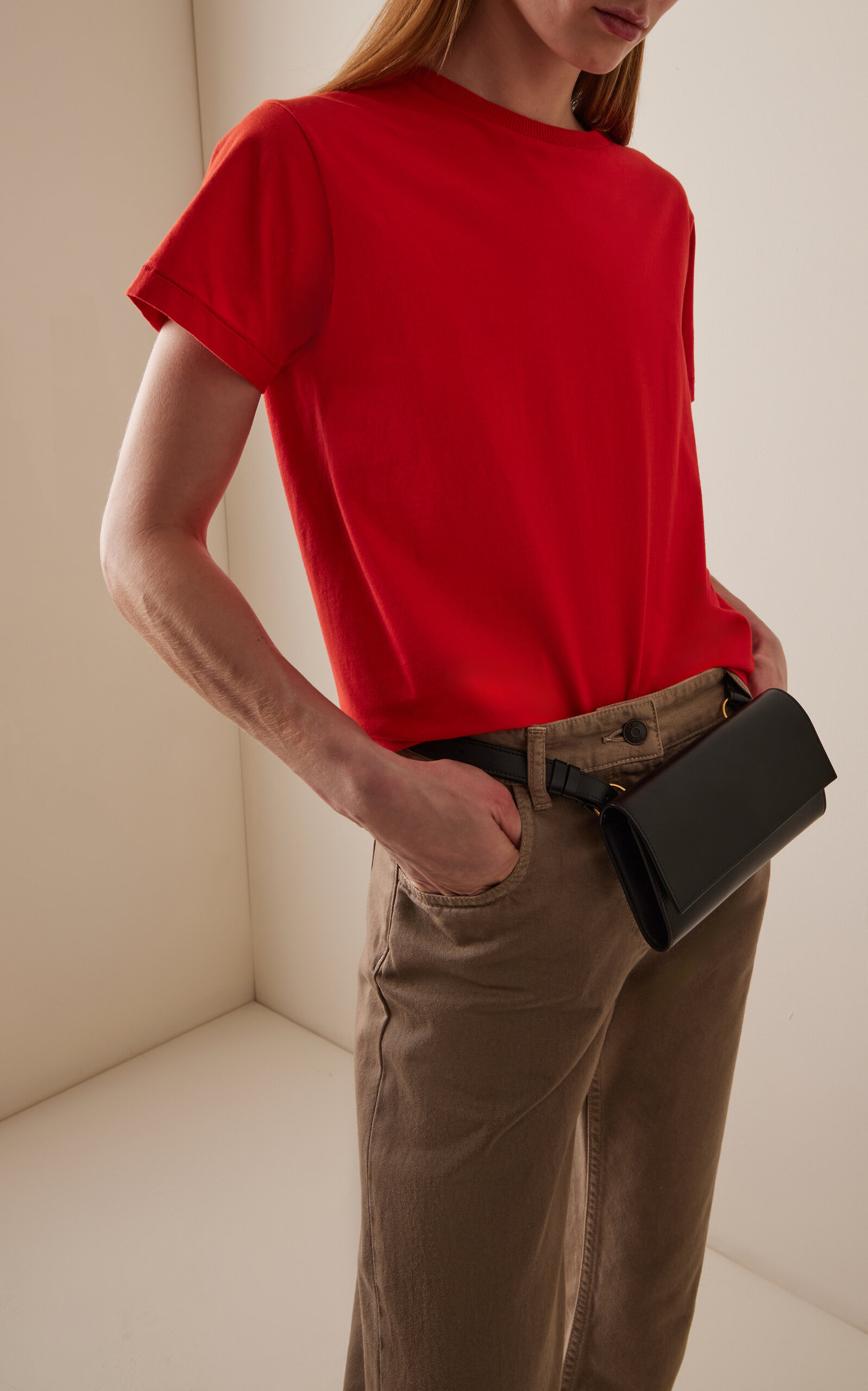 Convertible Leather Belt Bag black - 3