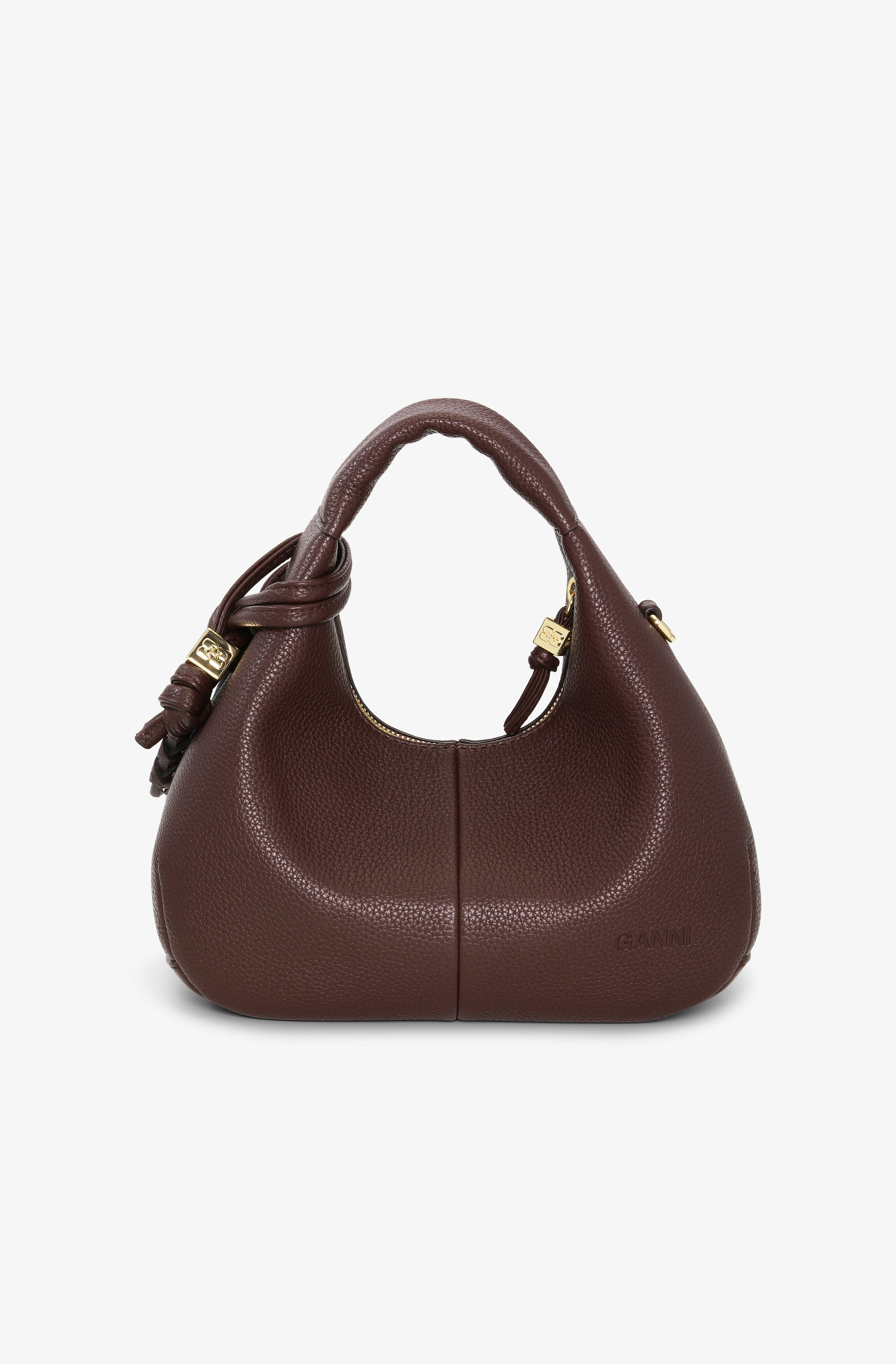BROWN MINI HOBO BAG - 3