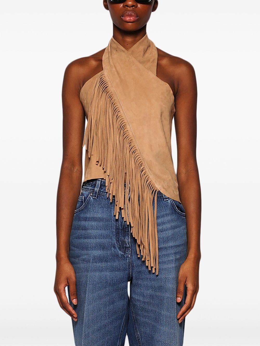 Sonora fringed suede halter top - 3