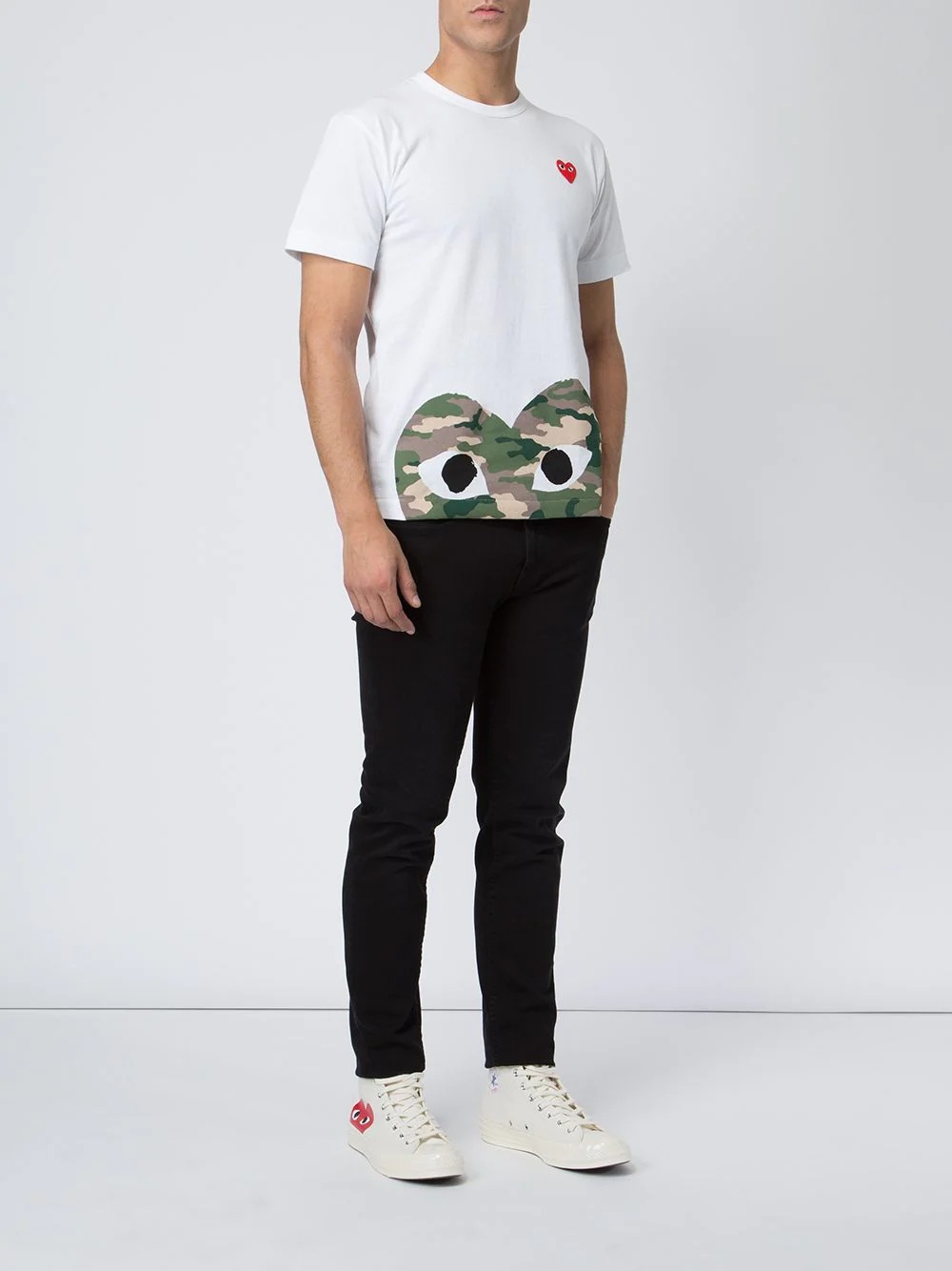 camouflage edge heart T-shirt - 2