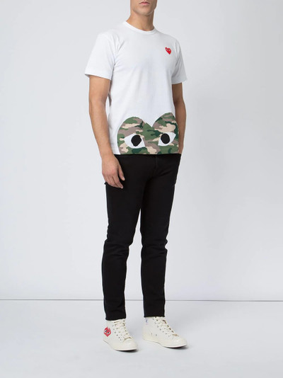 Comme des Garçons PLAY camouflage edge heart T-shirt outlook