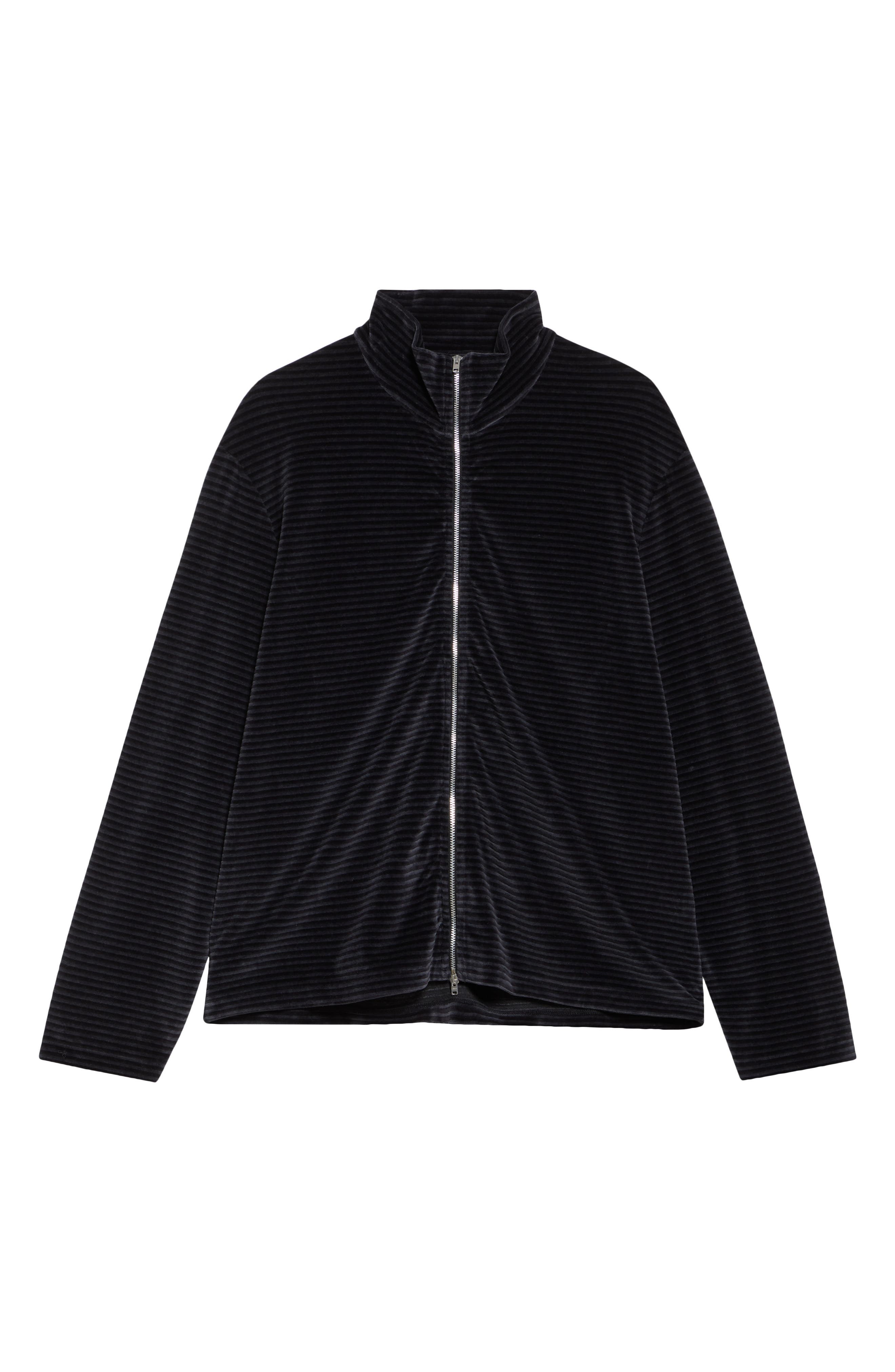 OUR LEGACY Phantom Stripe Shrunken Velour Zip Jacket in Phantom Stripe Velour at Nordstrom - 6