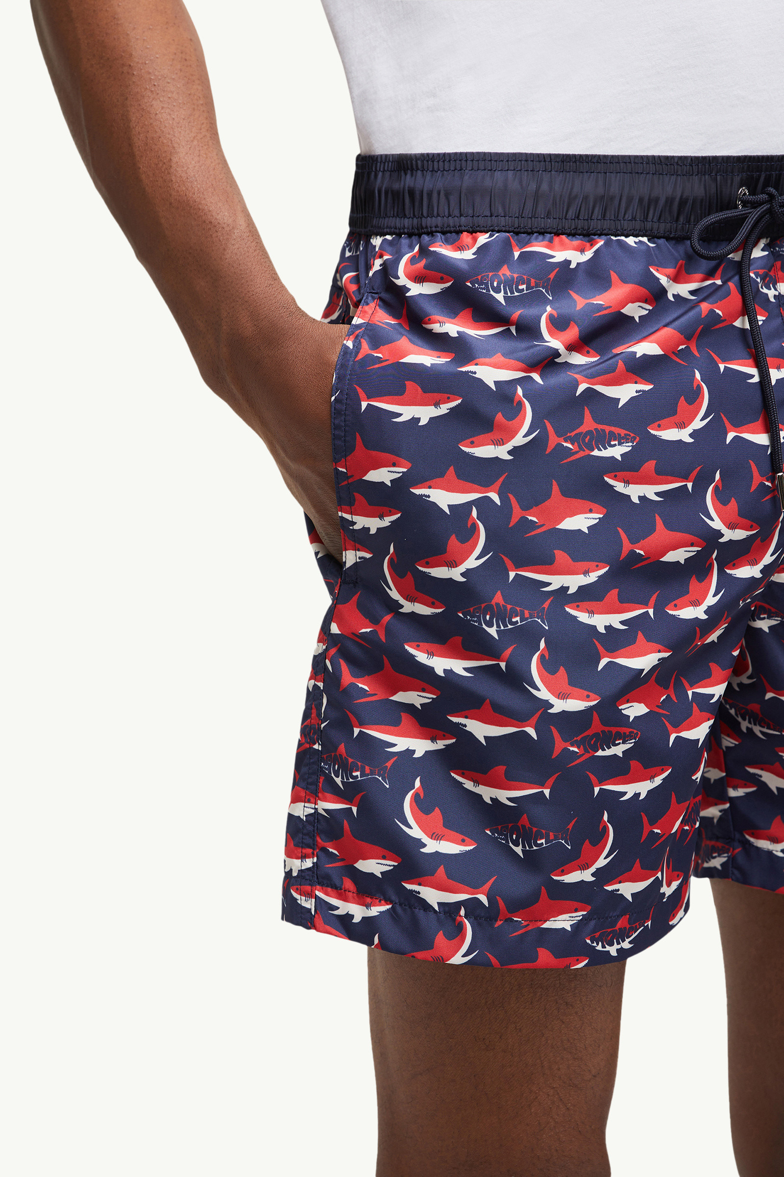 Shark Print Swim Shorts - 7