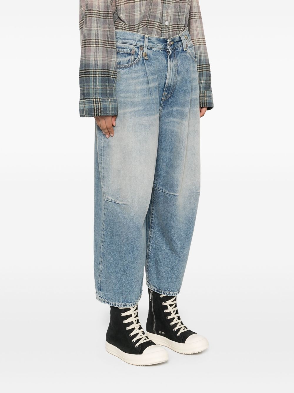 wide-leg cropped jeans - 3