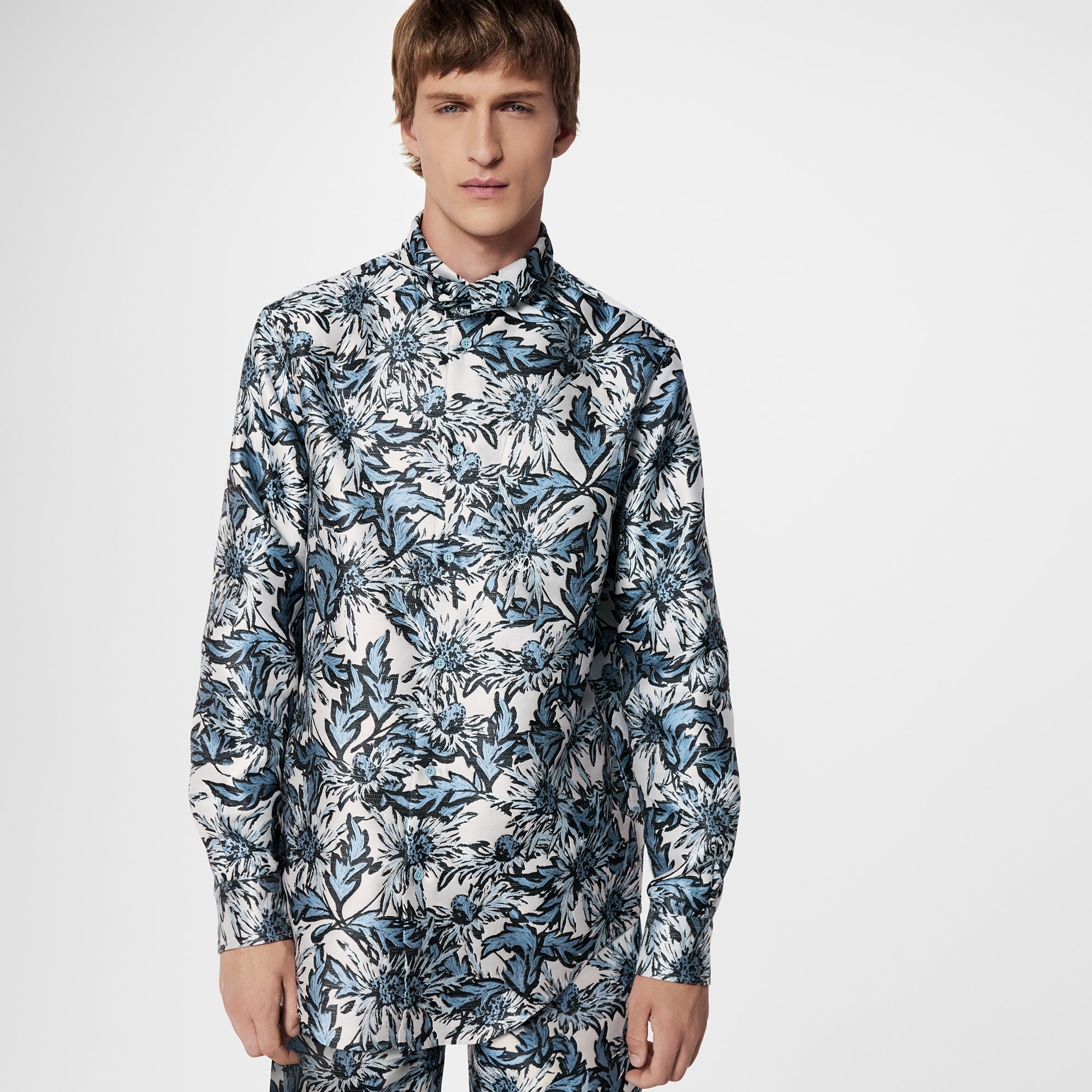 Thistle Knotted Collar Shirt - 5
