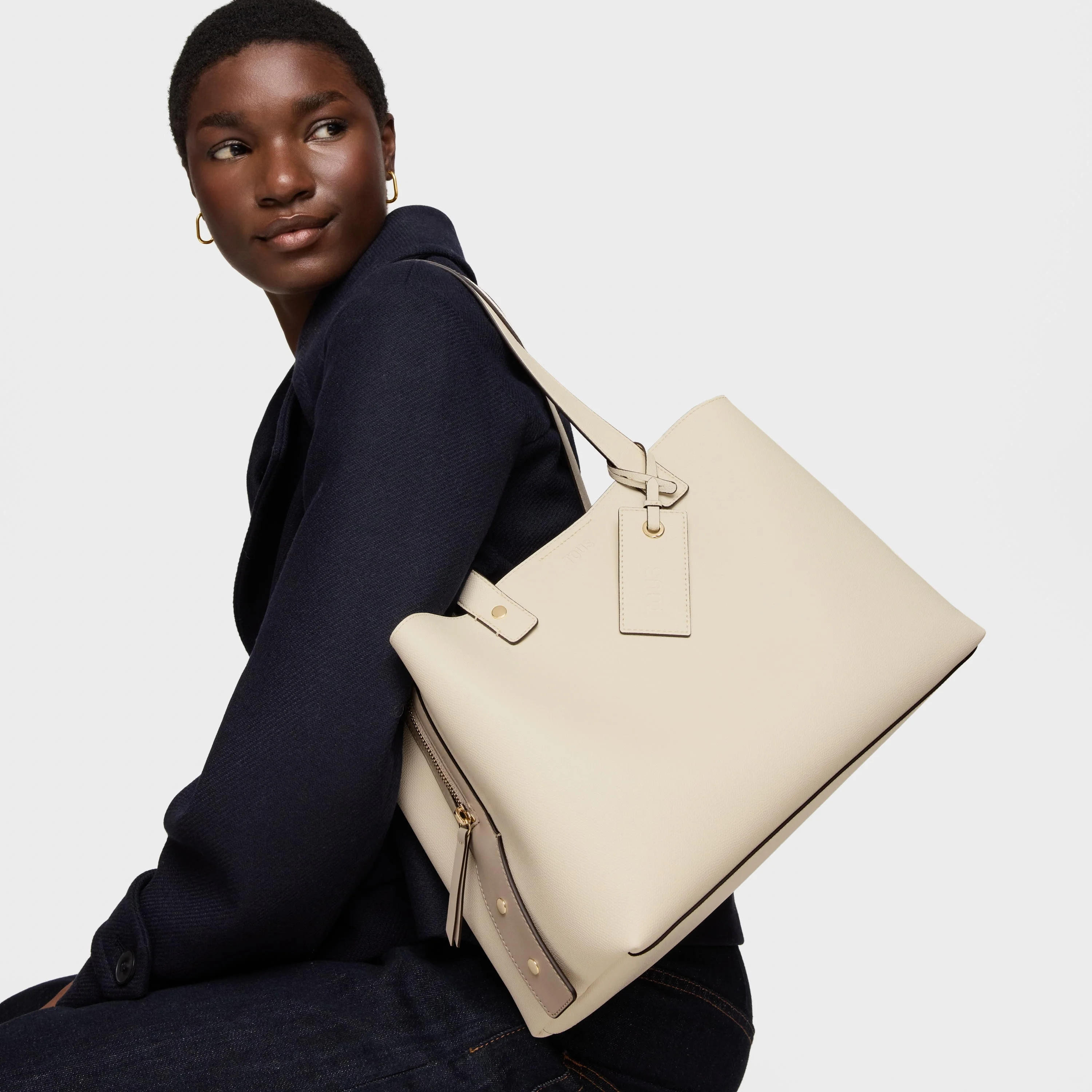 Medium beige City bag The Citybow - 1