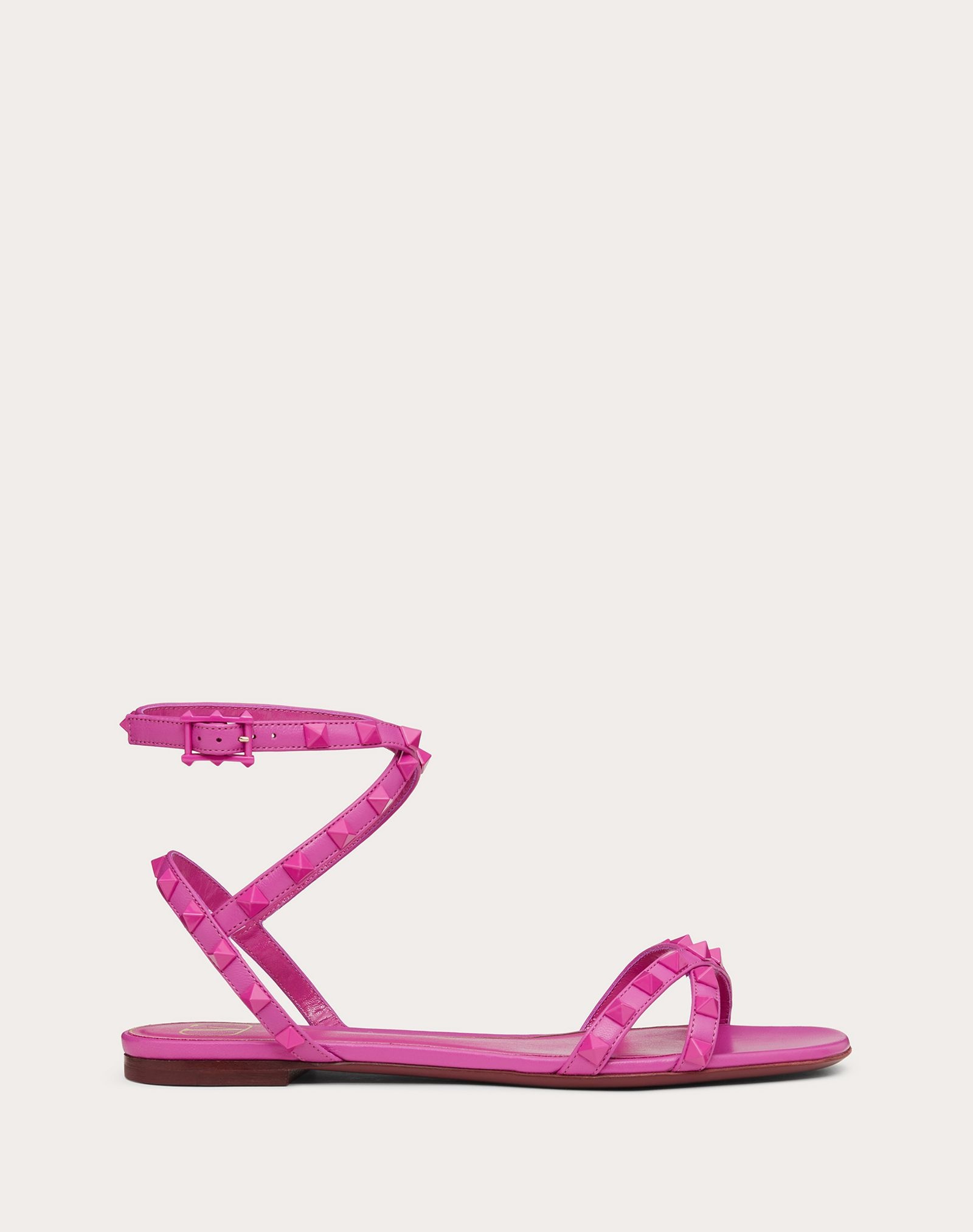 Rockstud Flair Nappa Leather Flat Sandal - 1