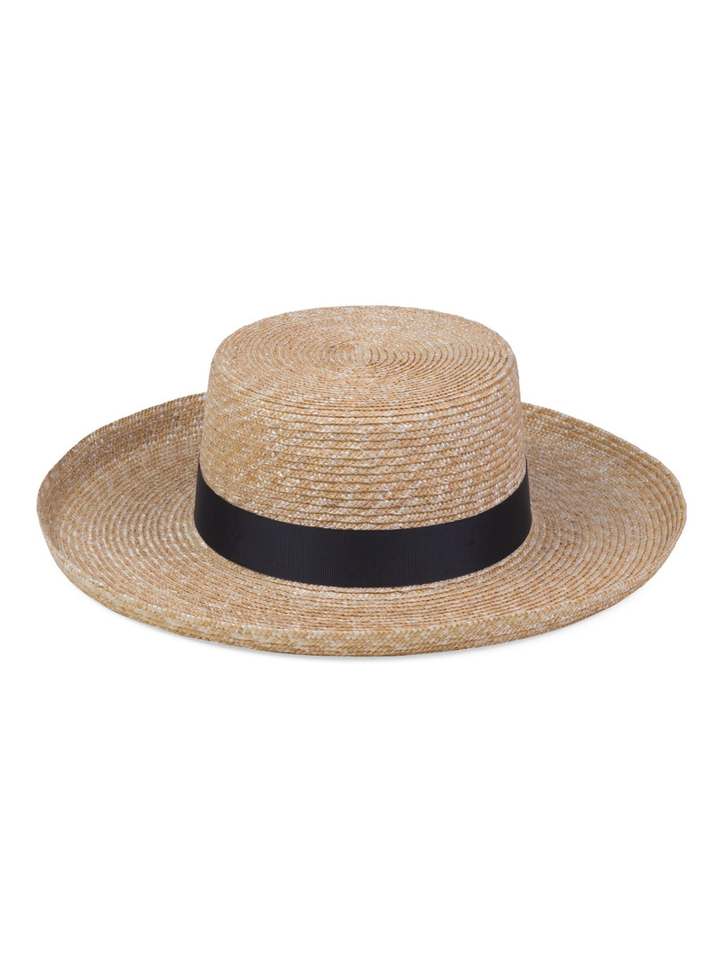 Women's The Violette Straw Boater Hat - Natural 1