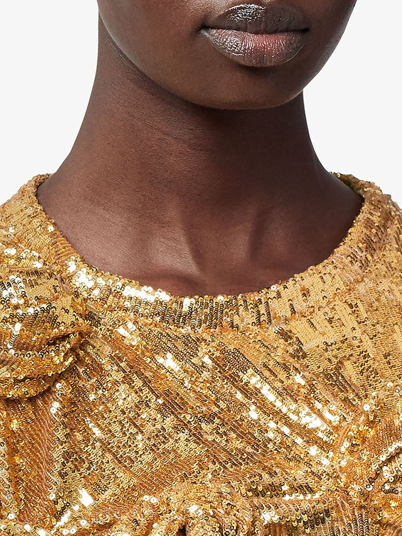 Hand-gathered Detail Sequinned Dress 5