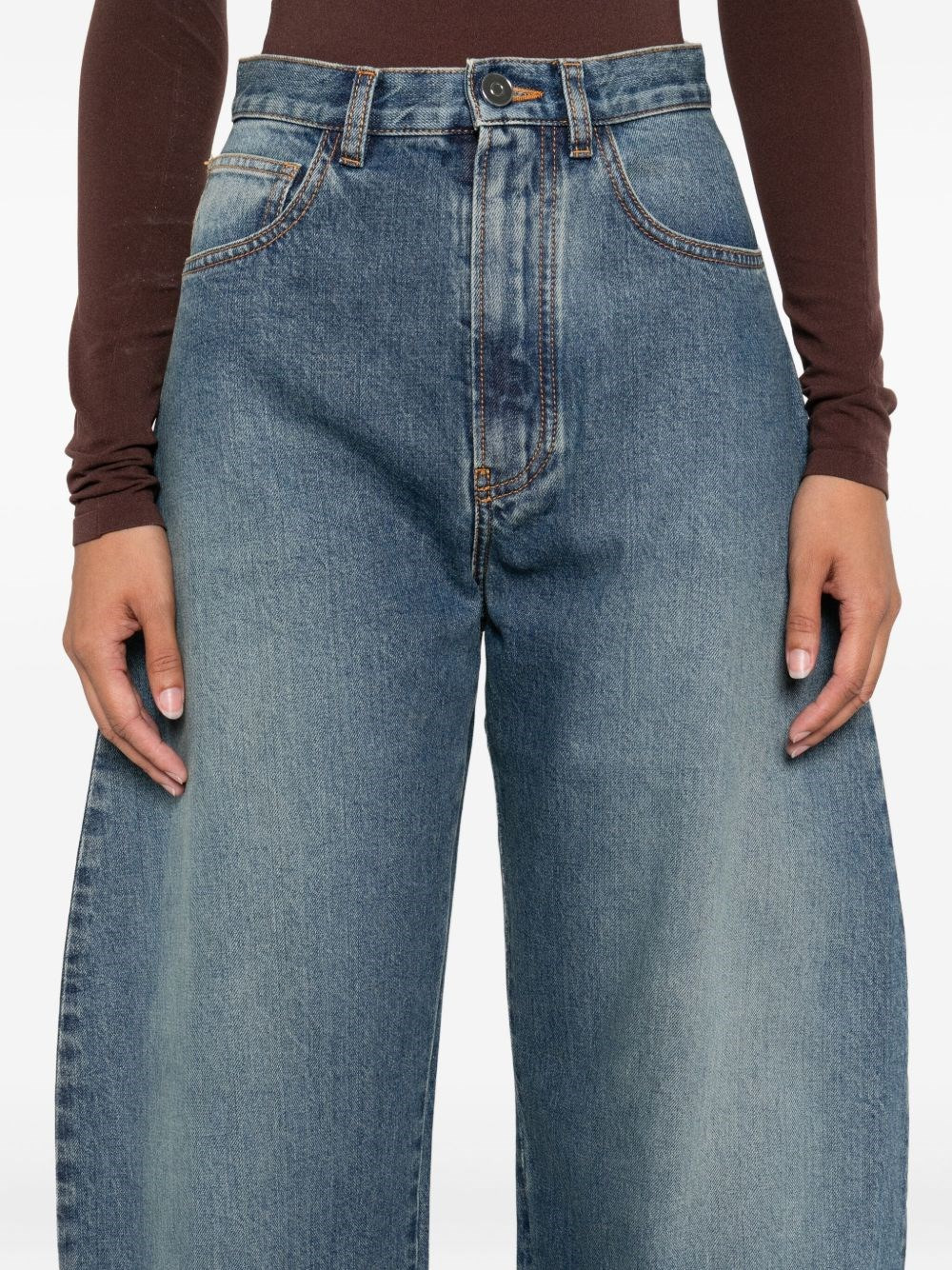 Round denim jeans - 5