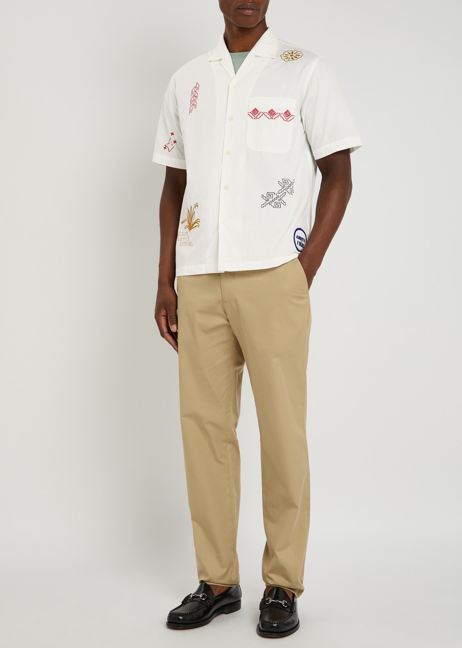 Universal Works Minari Embroidered Cotton-poplin Shirt - 4