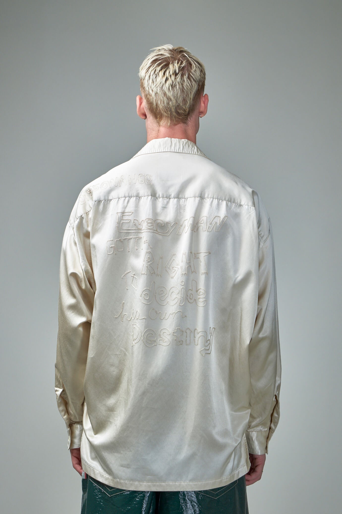 Bleached L/S Satin Shirts - 3