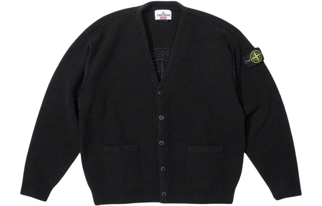 Supreme x STONE ISLAND FW23 Week10 Boucle Cardigan Jacket 'Black' SUP-FW23-172 - 1