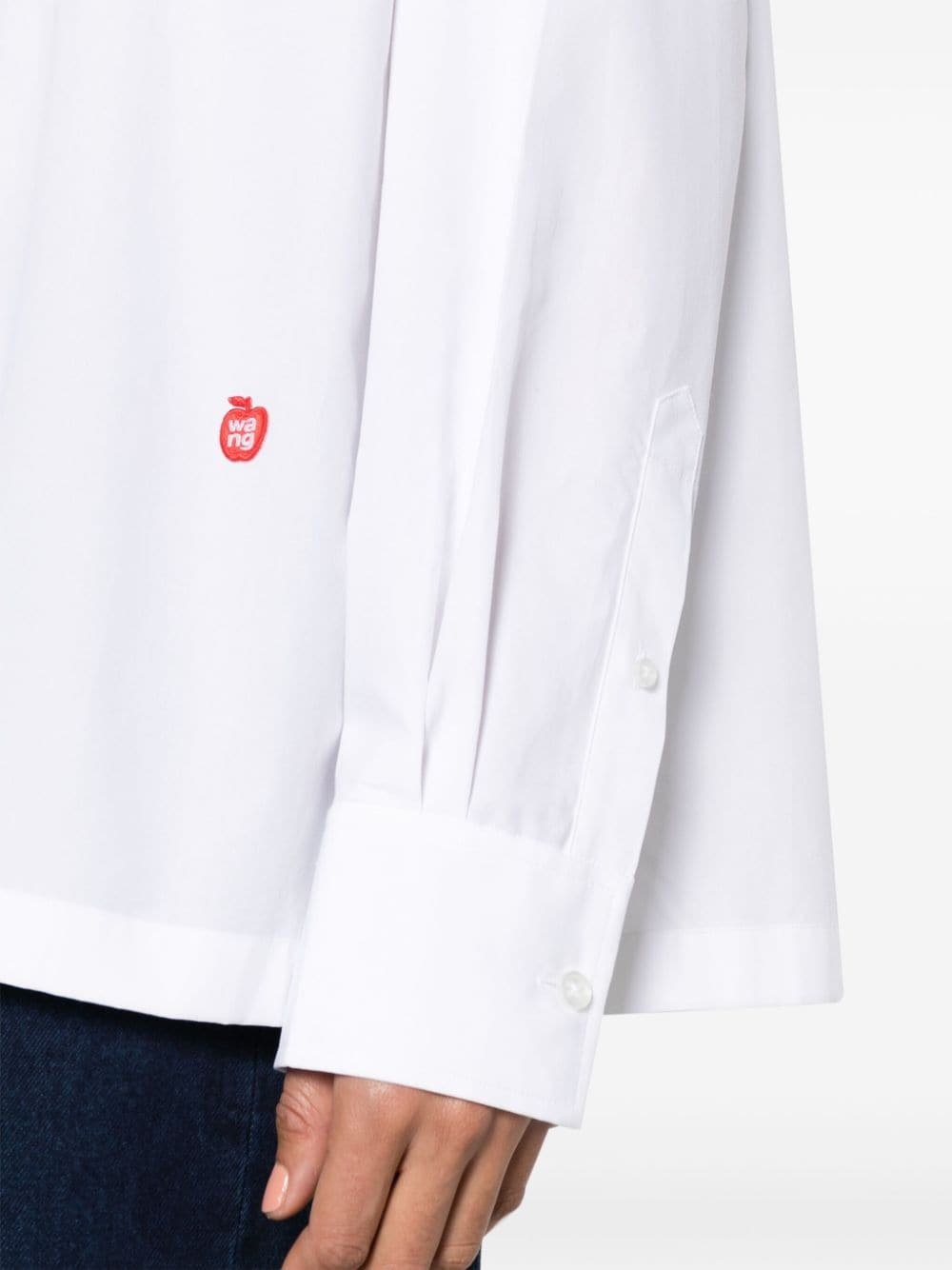 logo-appliquÃ© cotton shirt - 5