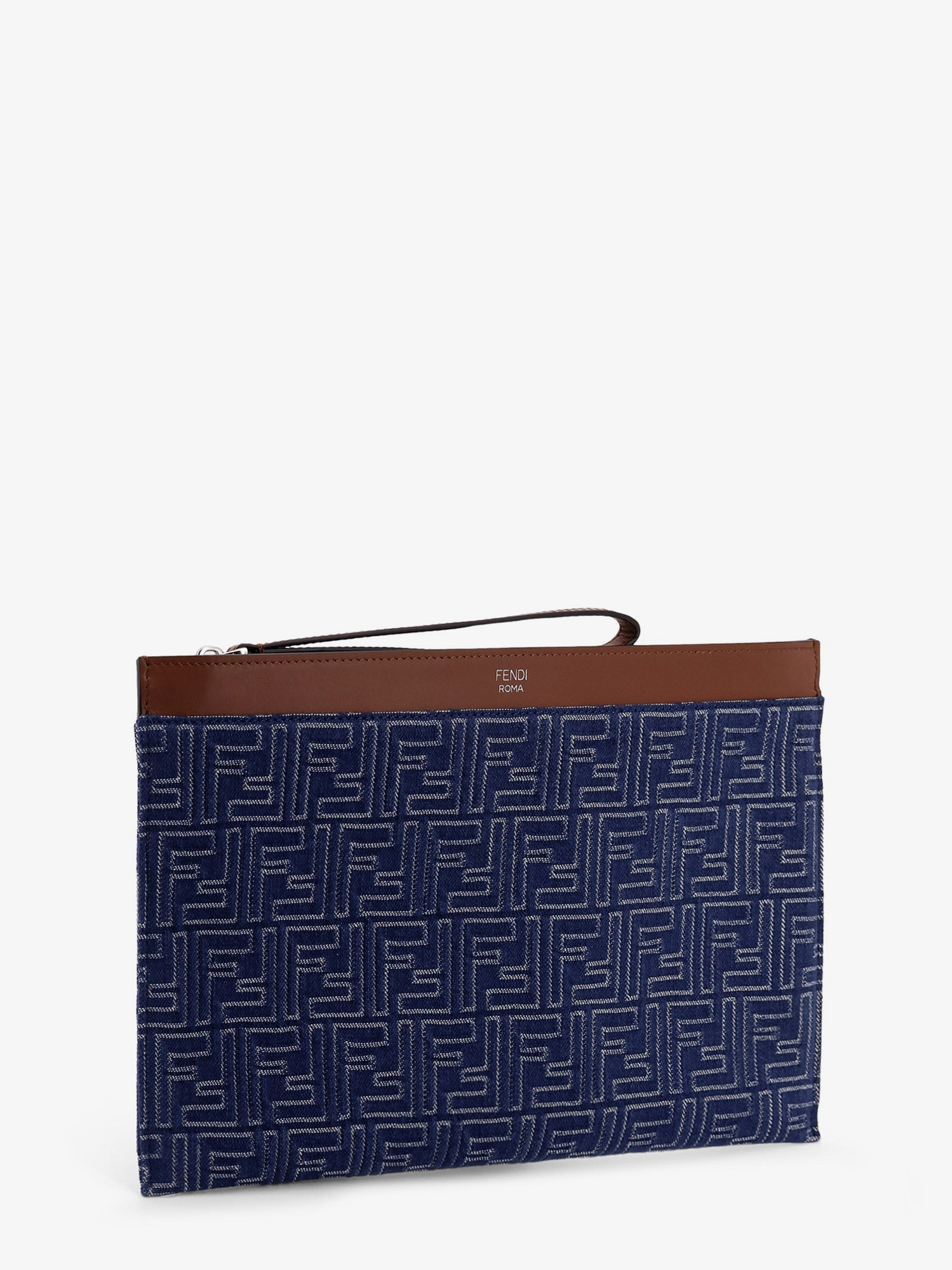 FF JACQUARD DENIM CLUTCH - 4
