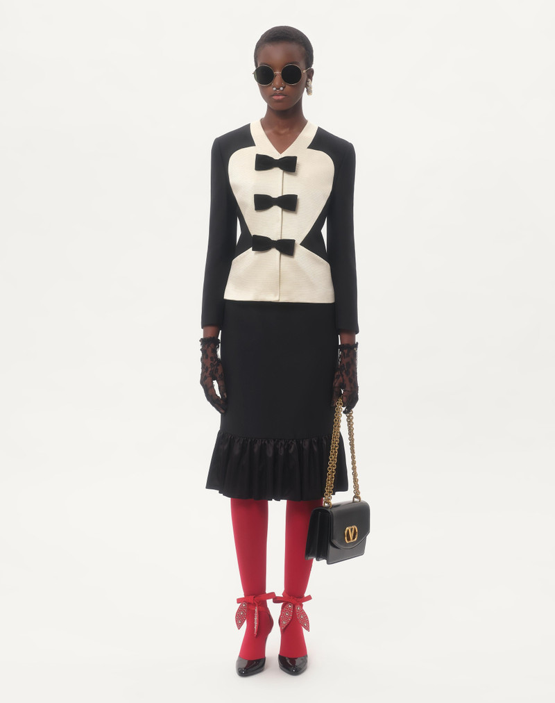 Valentino CREPE COUTURE JACKET WITH BOWS outlook