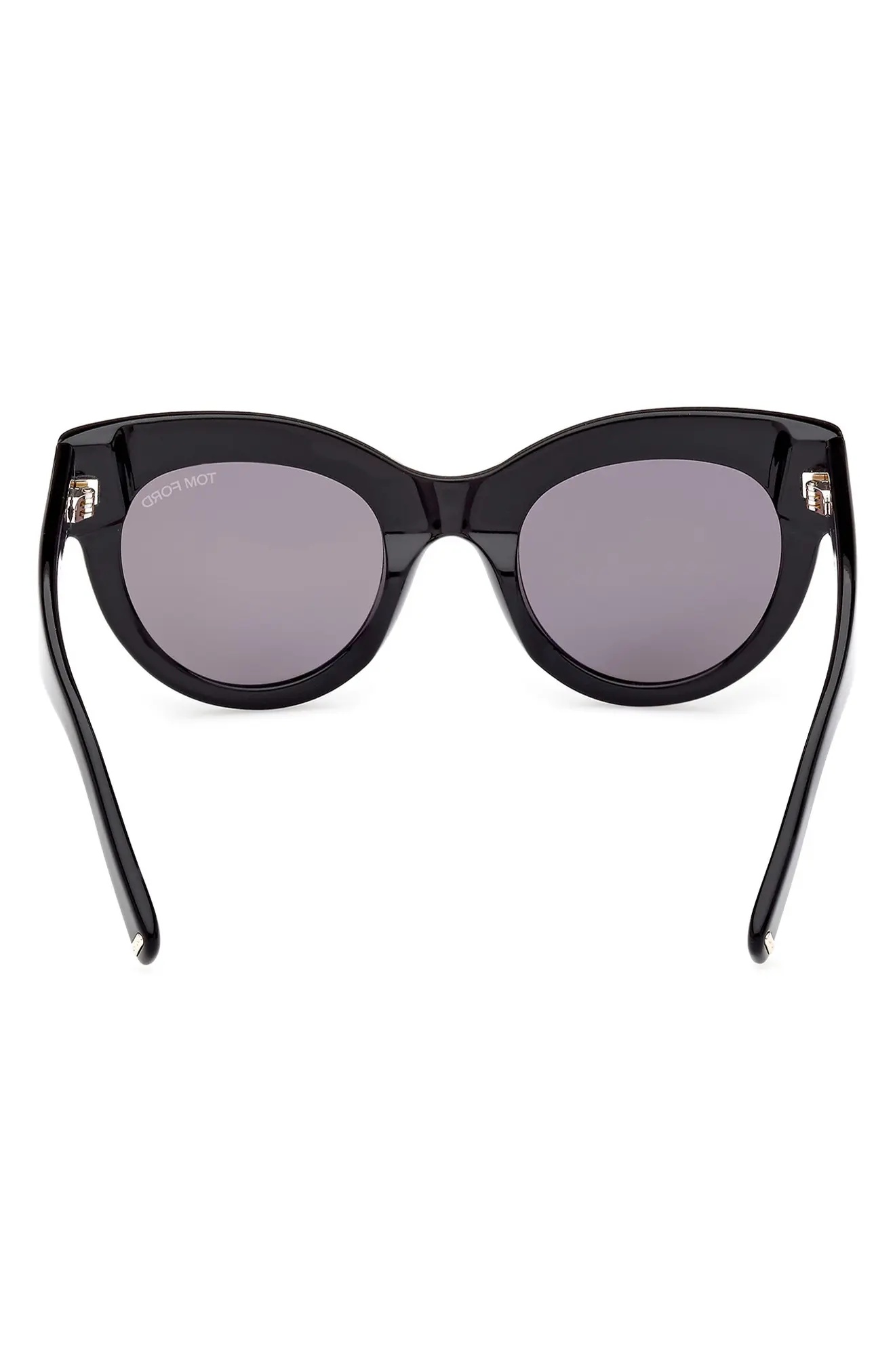 Lucilla 51mm Gradient Cat Eye Sunglasses in Shiny Black /Smoke Silver - 3