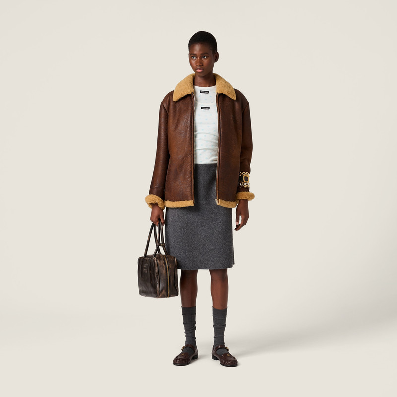 Miu Miu Ribbed jersey tank top outlook