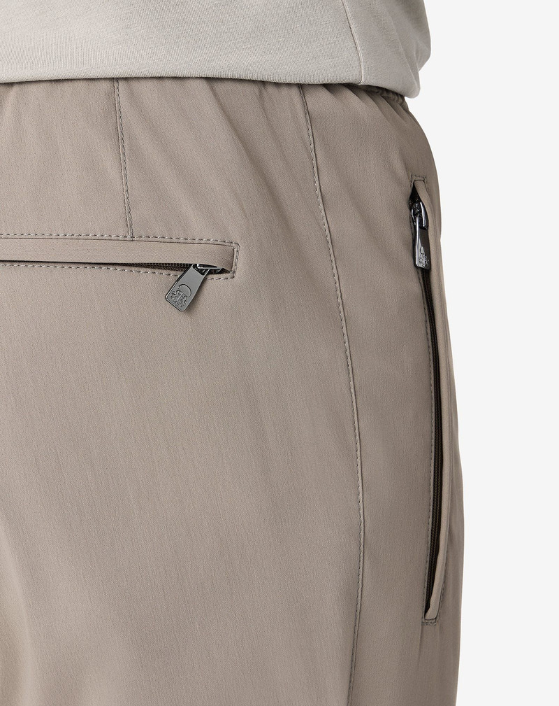 Dark beige technical wool joggers 5