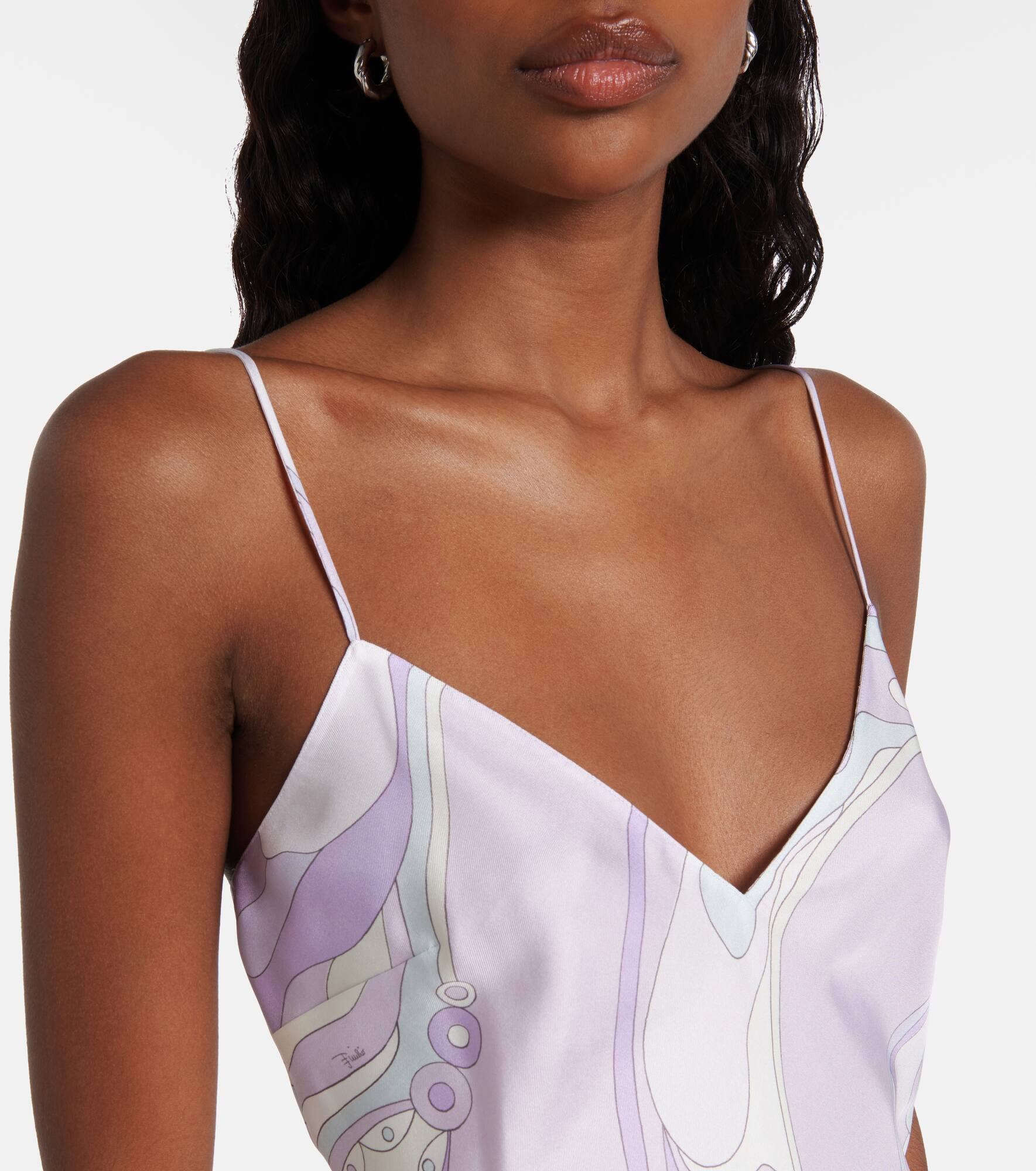 Orchidee silk satin camisole - 4
