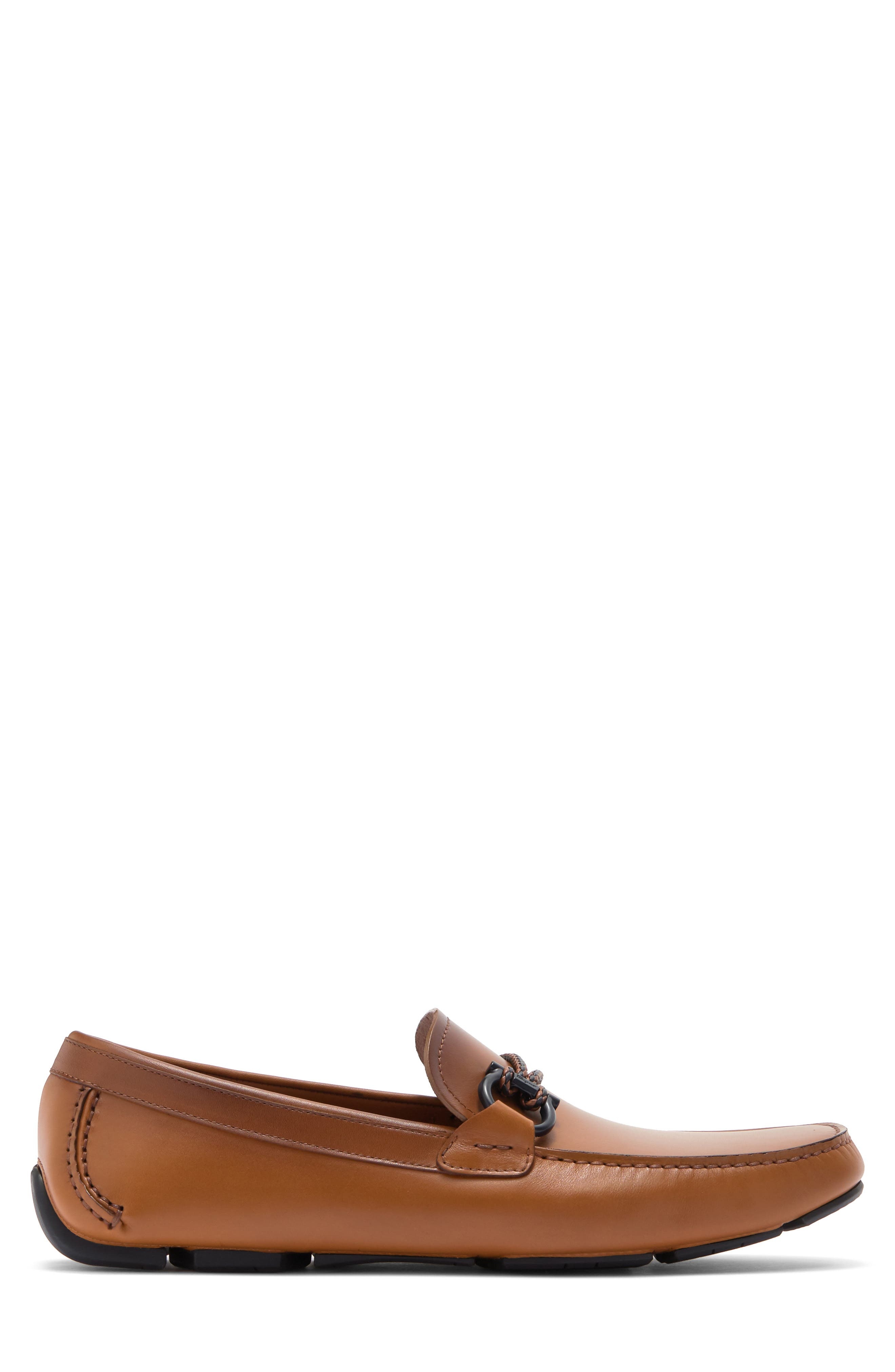 FERRAGAMO Front 4 Driving Shoe in Naturale Navy Caramello at Nordstrom - 3