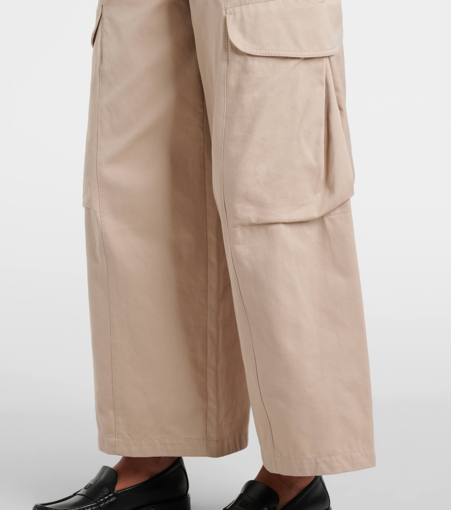Cotton gabardine cargo pants - 5