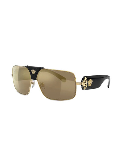 VERSACE rectangle frame sunglasses outlook