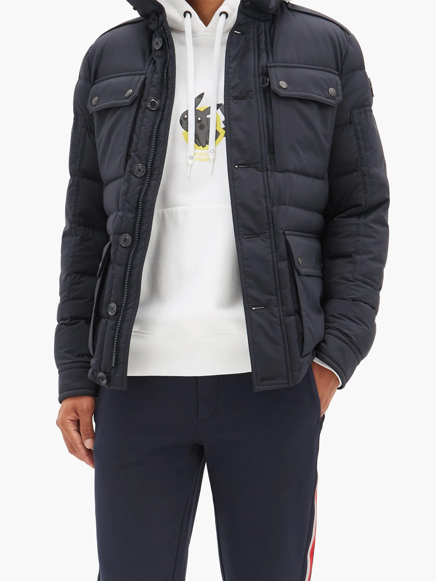 Lagginhorn flap-pocket quilted down coat - 6