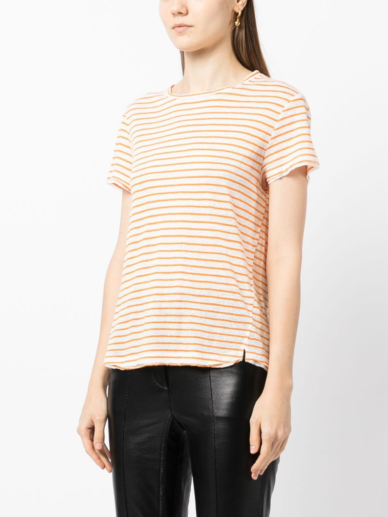 striped organic-linen T-shirt 3