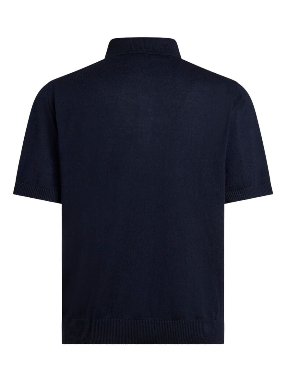 logo-embroidered knitted polo shirt - 2