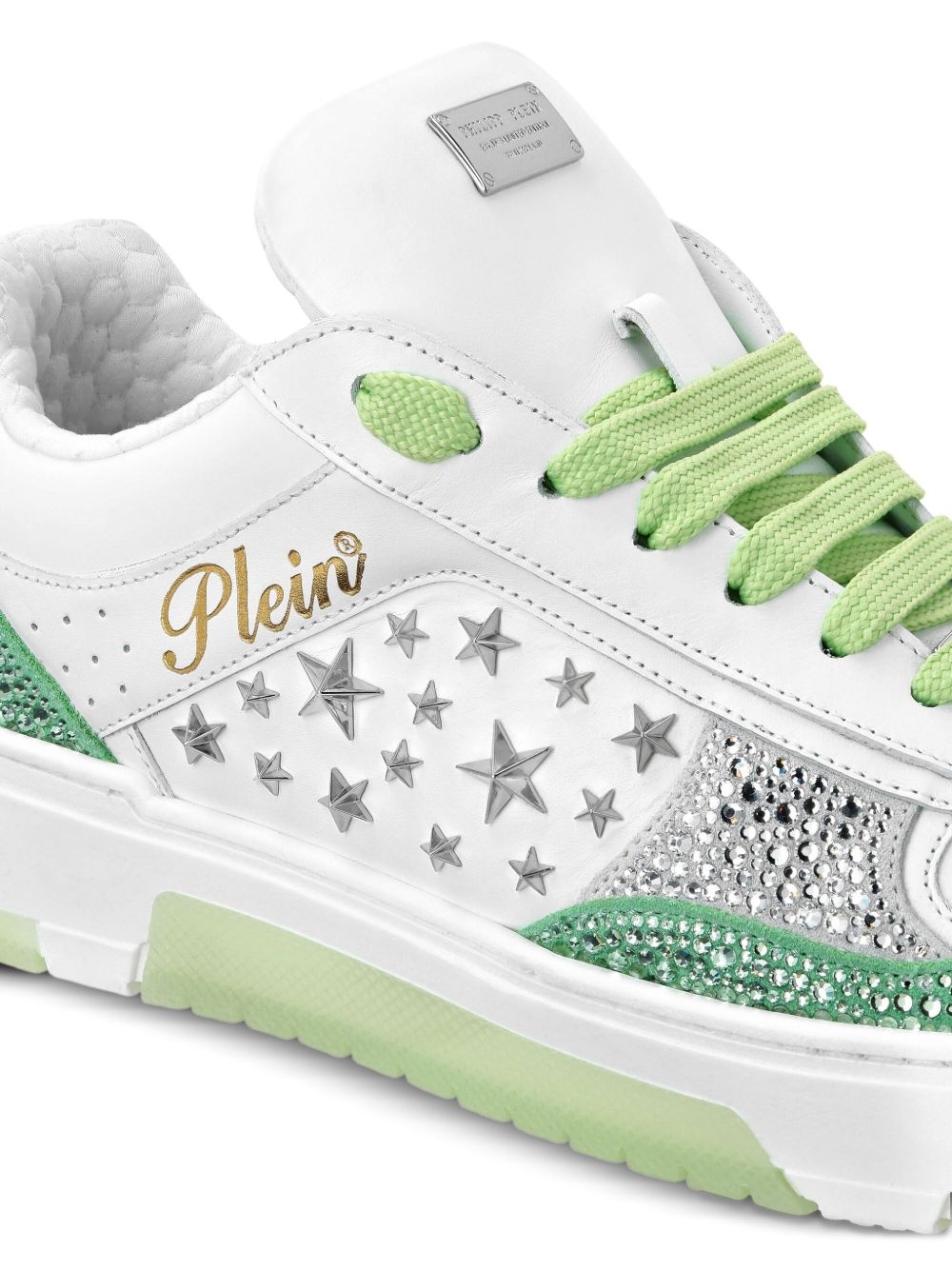 studded leather sneakers - 4