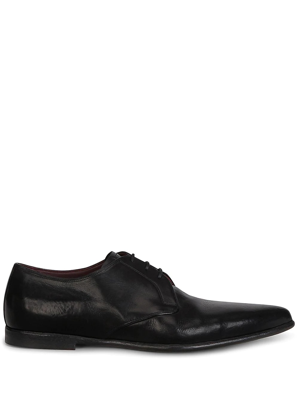 calf leather pointed Derby shoes - 1