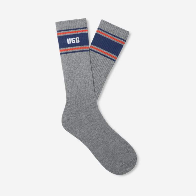 ® Men's Josias Varsity Crew in Grey Heather/Amalfi 1