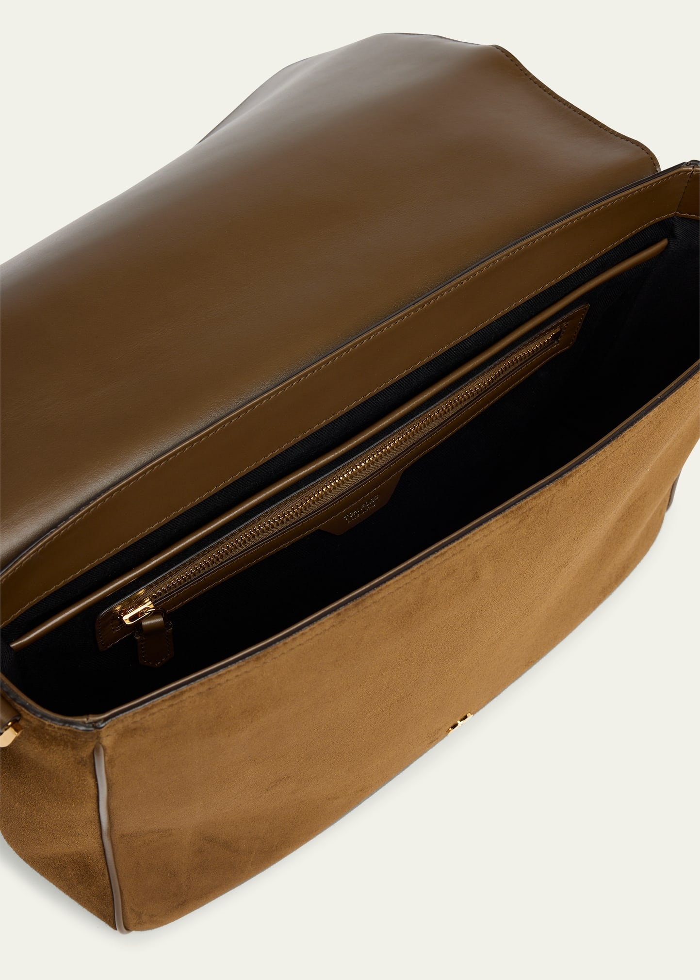 Men's Buckley Suede Large Flap Messenger Bag - 4