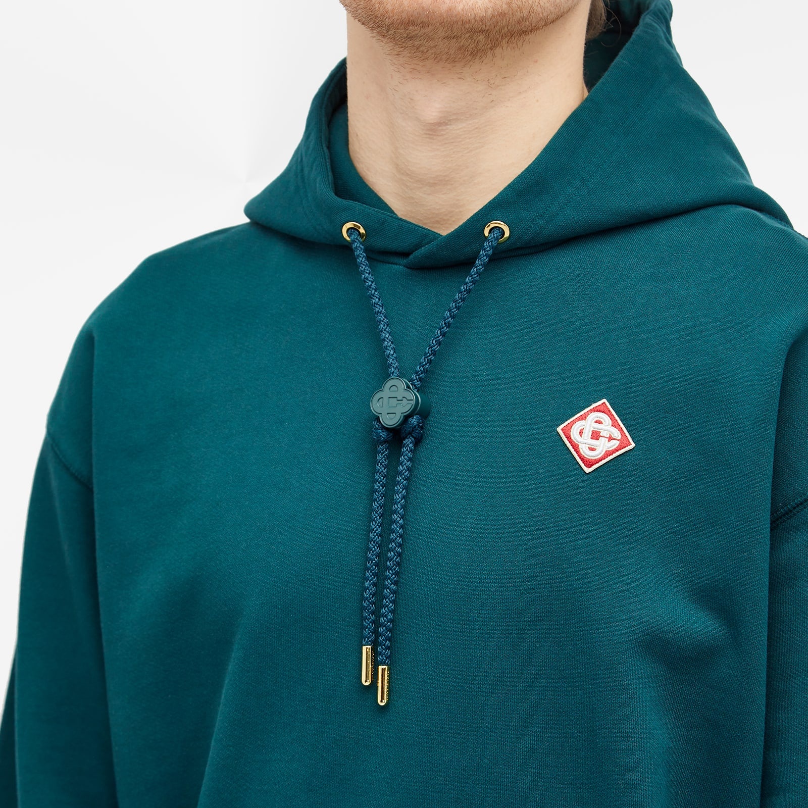 【関税込み】Casablanca グリーン Diamond Logo フーディ Casablanca diamond-logo Patch Hoodie | Green | FARFETCH GE