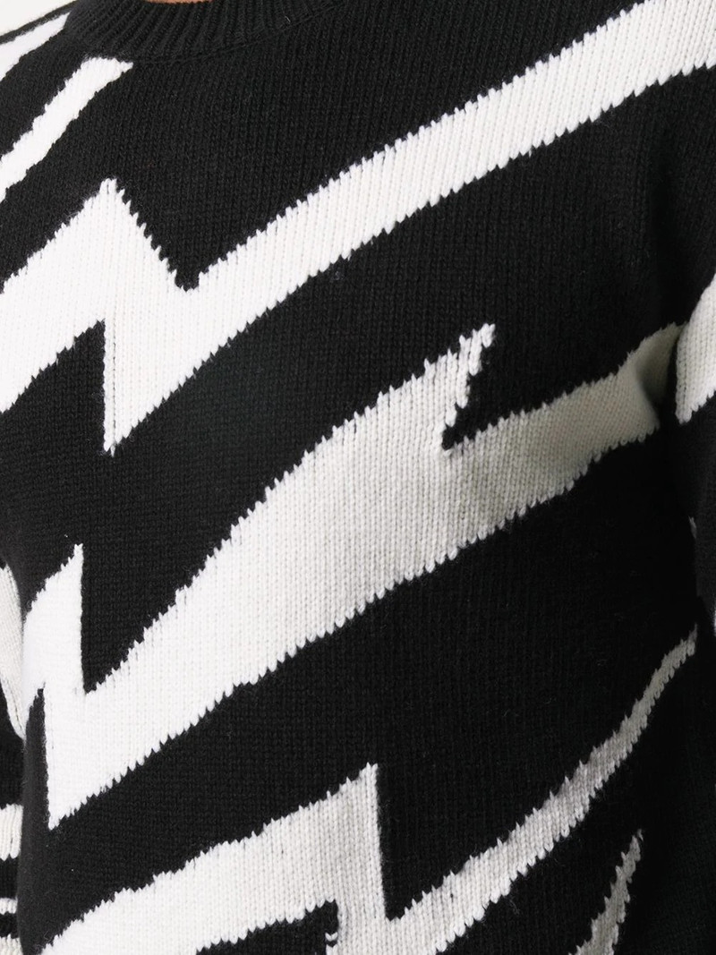 zigzag intarsia-knit 점퍼 6