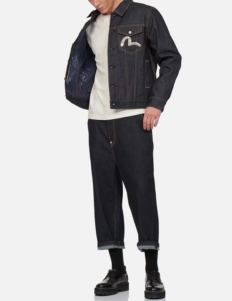 KAMON AND JAPANESE PATTERN EMBROIDERED DENIM JACKET 7
