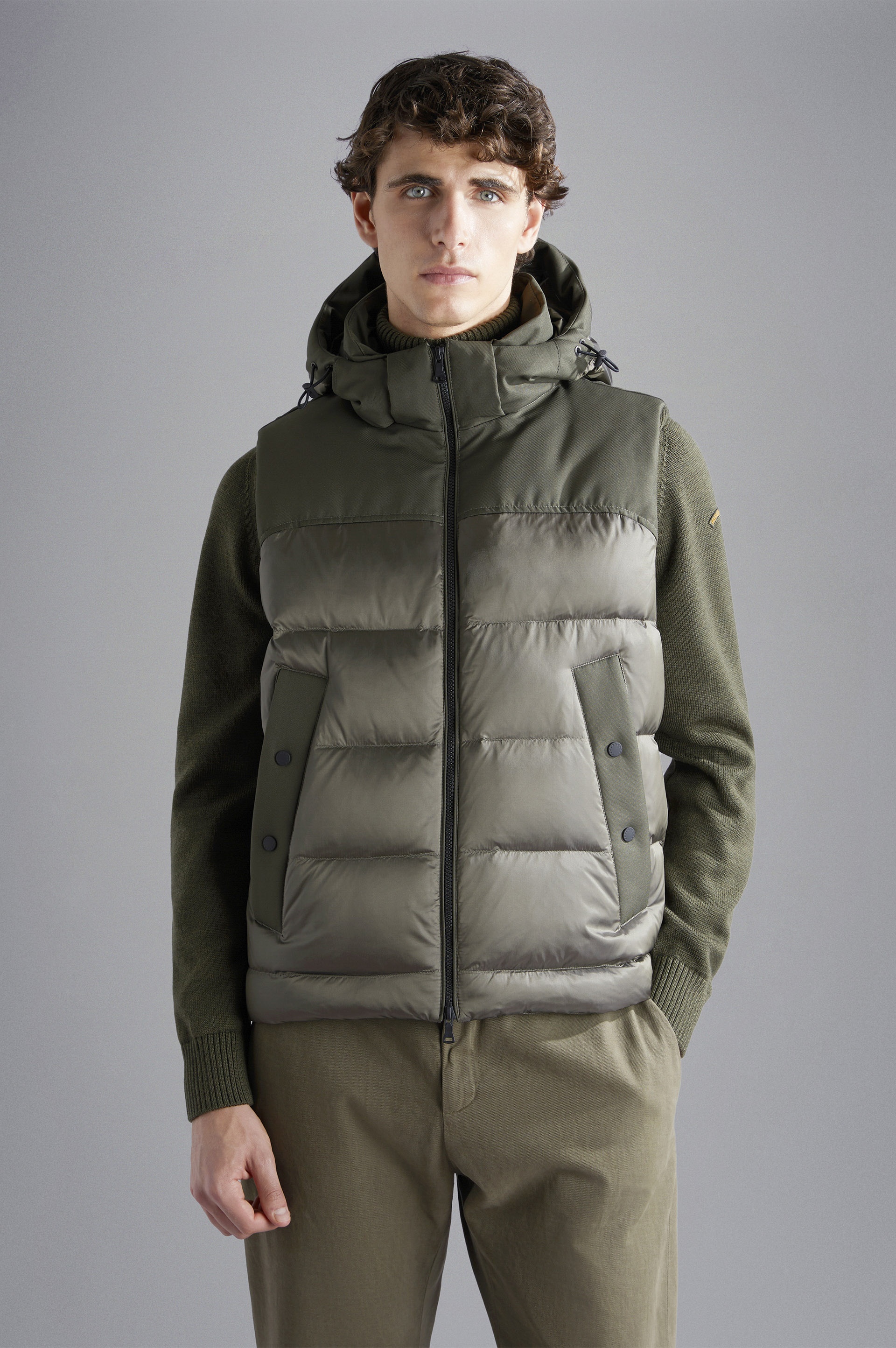 HYBRID VEST MADE OF IRIDESCENT NYLON AND TECHNICAL FABRIC - 9